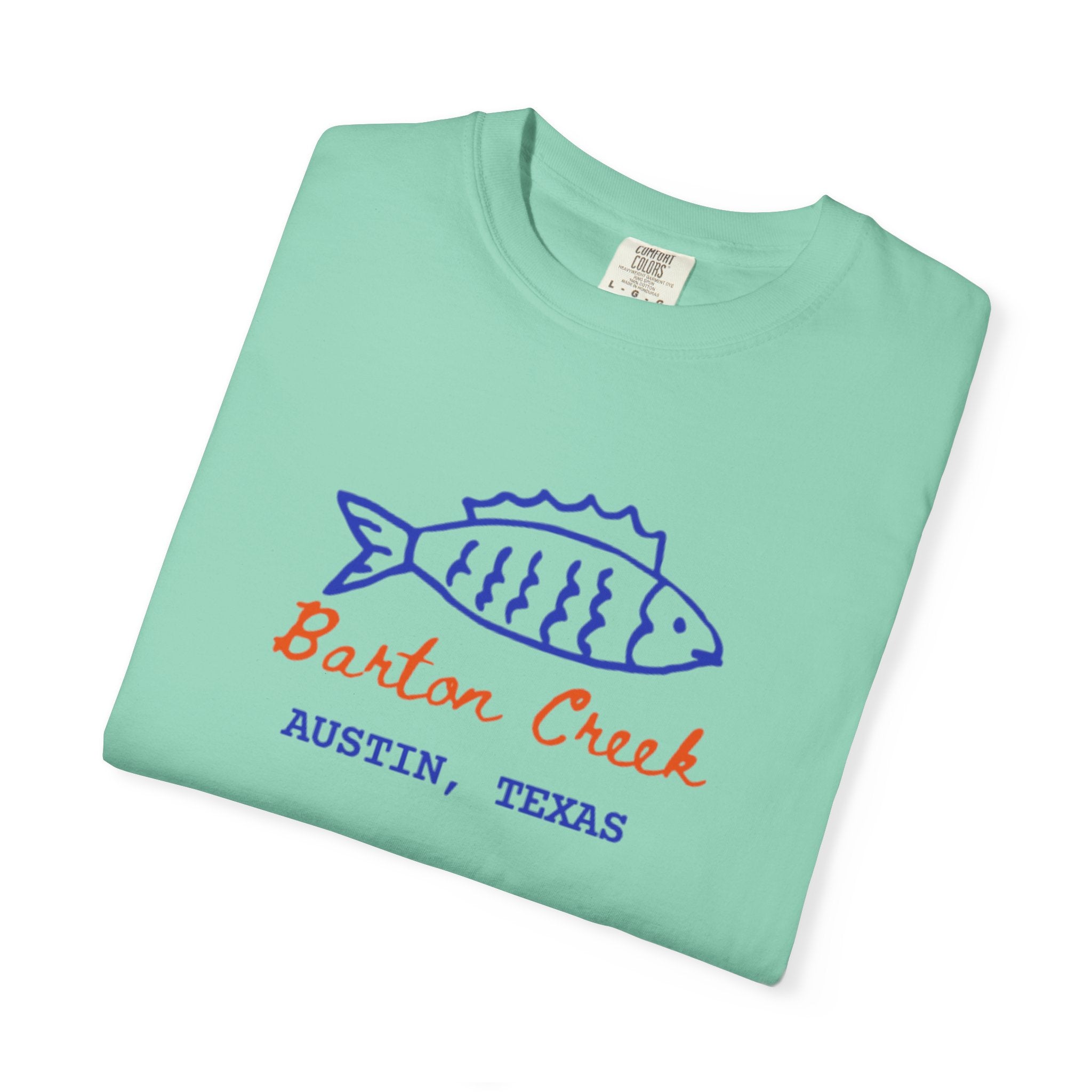 Austin Barton Creek T-Shirt, Casual Summer Tee, Gift for Fishermen, Texas Souvenir, Relaxed Fit Clothing