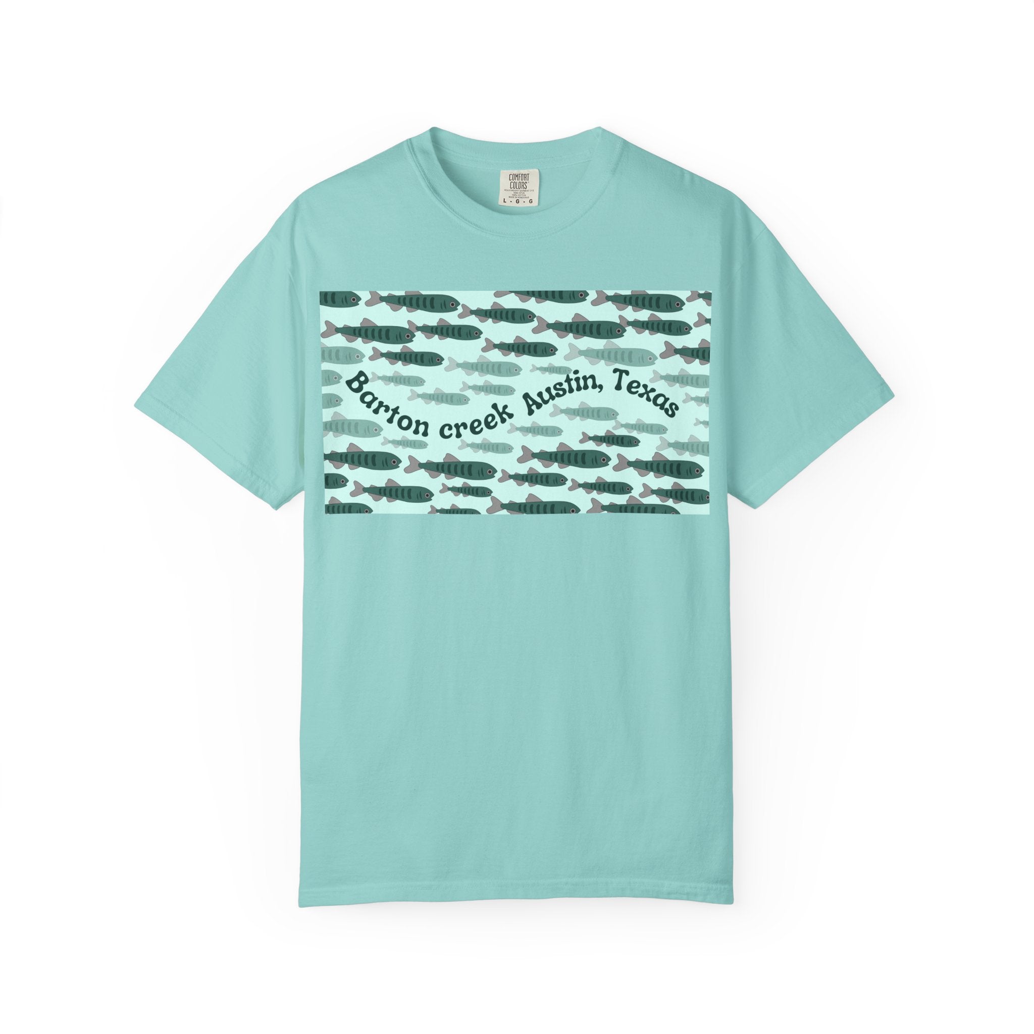 Austin Barton Creek T-Shirt, Unisex Garment-Dyed Tee, Casual Wear, Outdoor Adventure Shirt, Gift for Nature Lovers