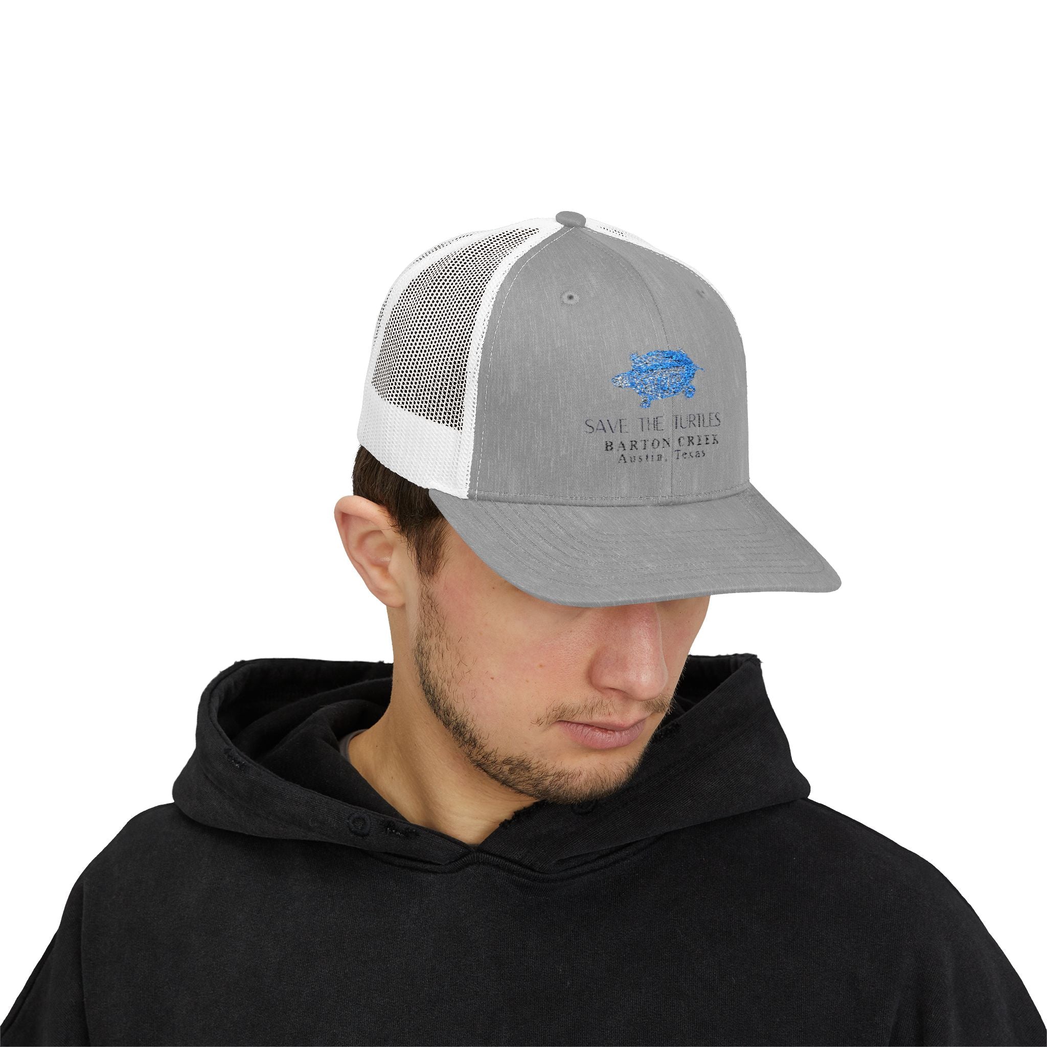Eco-Friendly Snapback Trucker Cap - Save the Turtles Design, Sun Protection Hat, Beachwear, Gift for Ocean Lovers