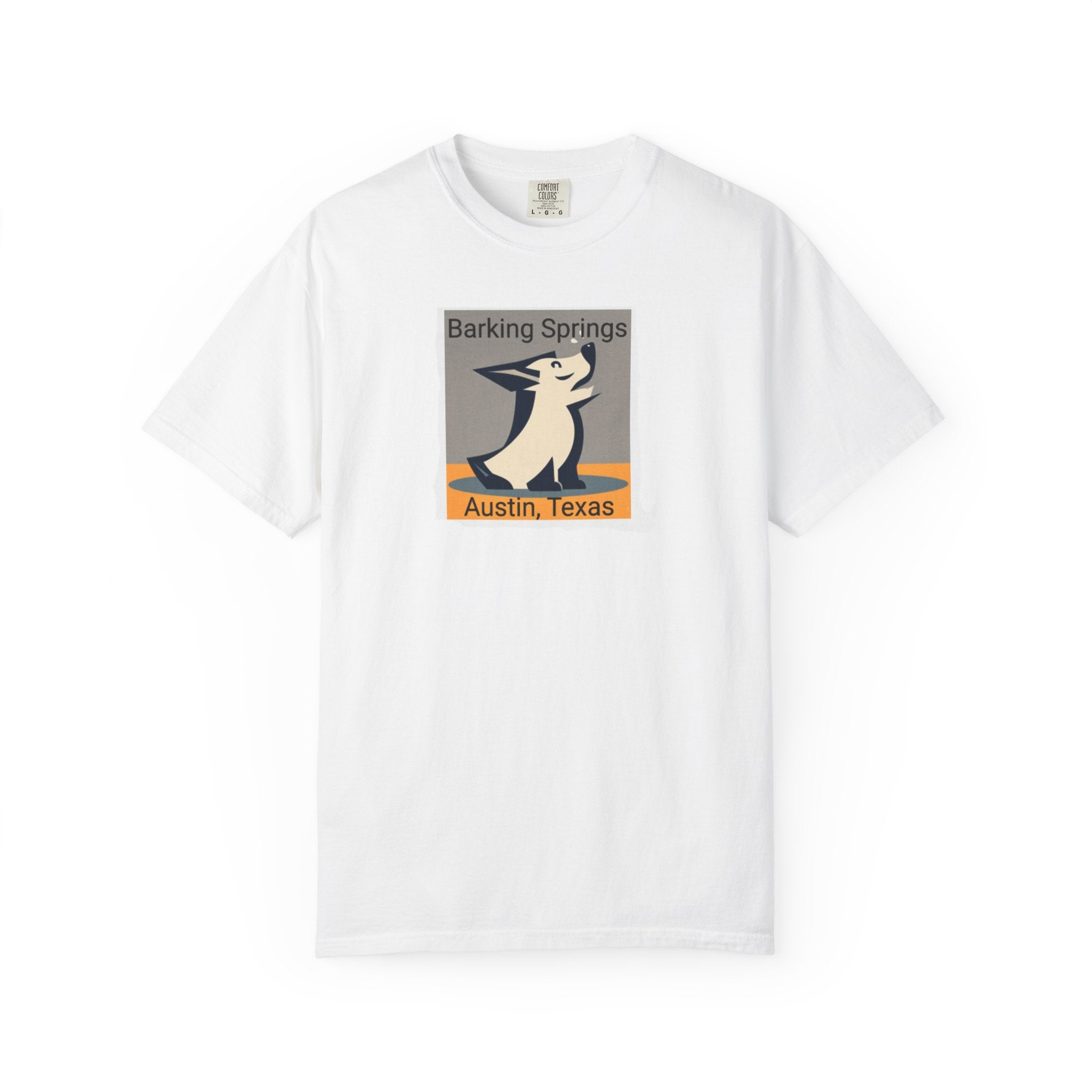 Austin Barking Springs Unisex T-Shirt | Casual Wear, Gift for Dog Lovers, Travel Souvenir, Unique Austin Design, Comfortable Cotton Tee