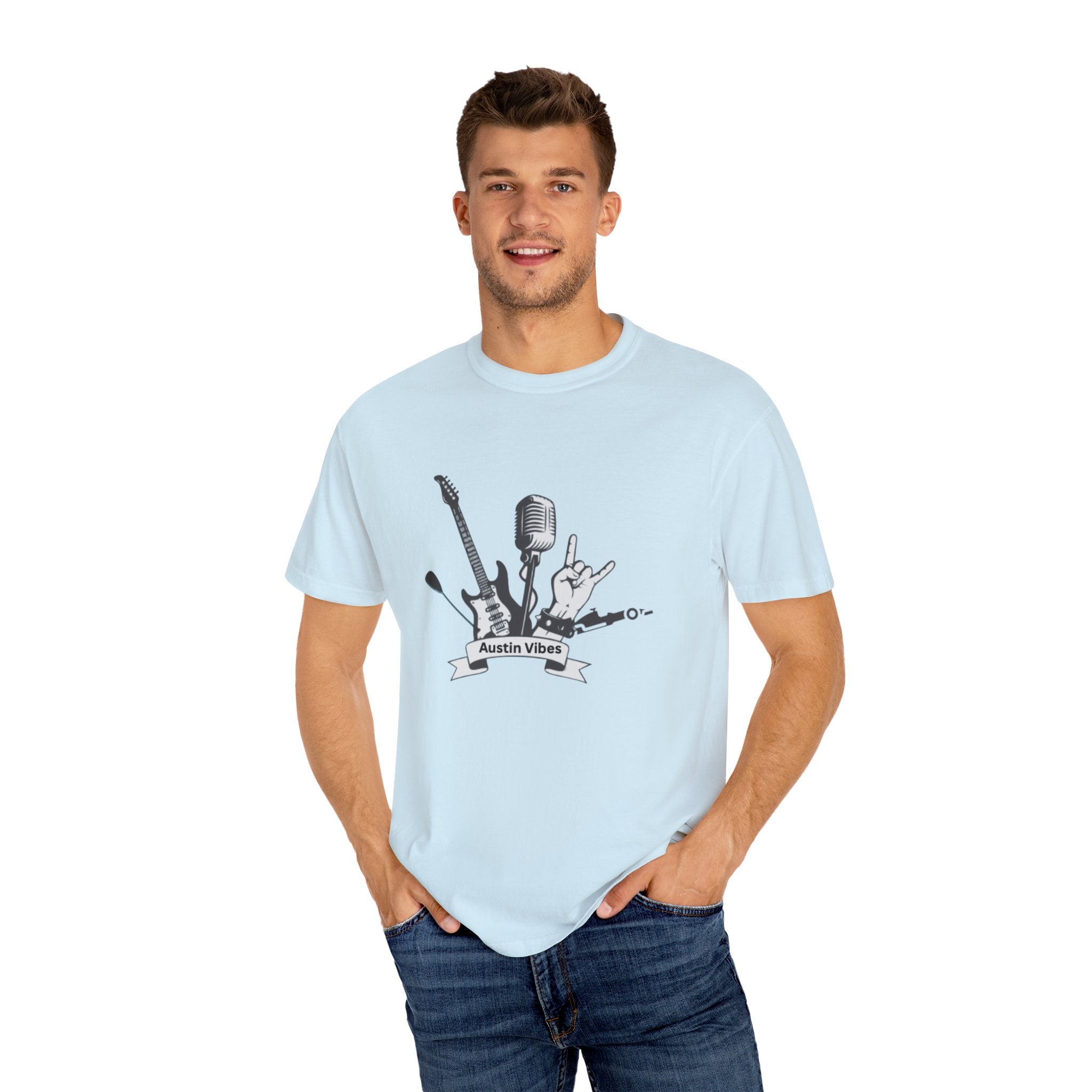Austin Vibes Unisex T-Shirt, Perfect for Music Lovers, Concerts, Gift for Musicians, Casual Wear, Festival Apparel