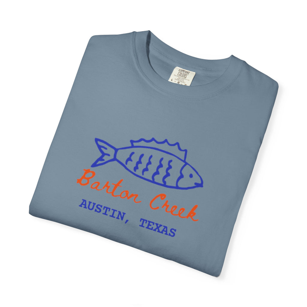 Austin Barton Creek T-Shirt, Casual Summer Tee, Gift for Fishermen, Texas Souvenir, Relaxed Fit Clothing