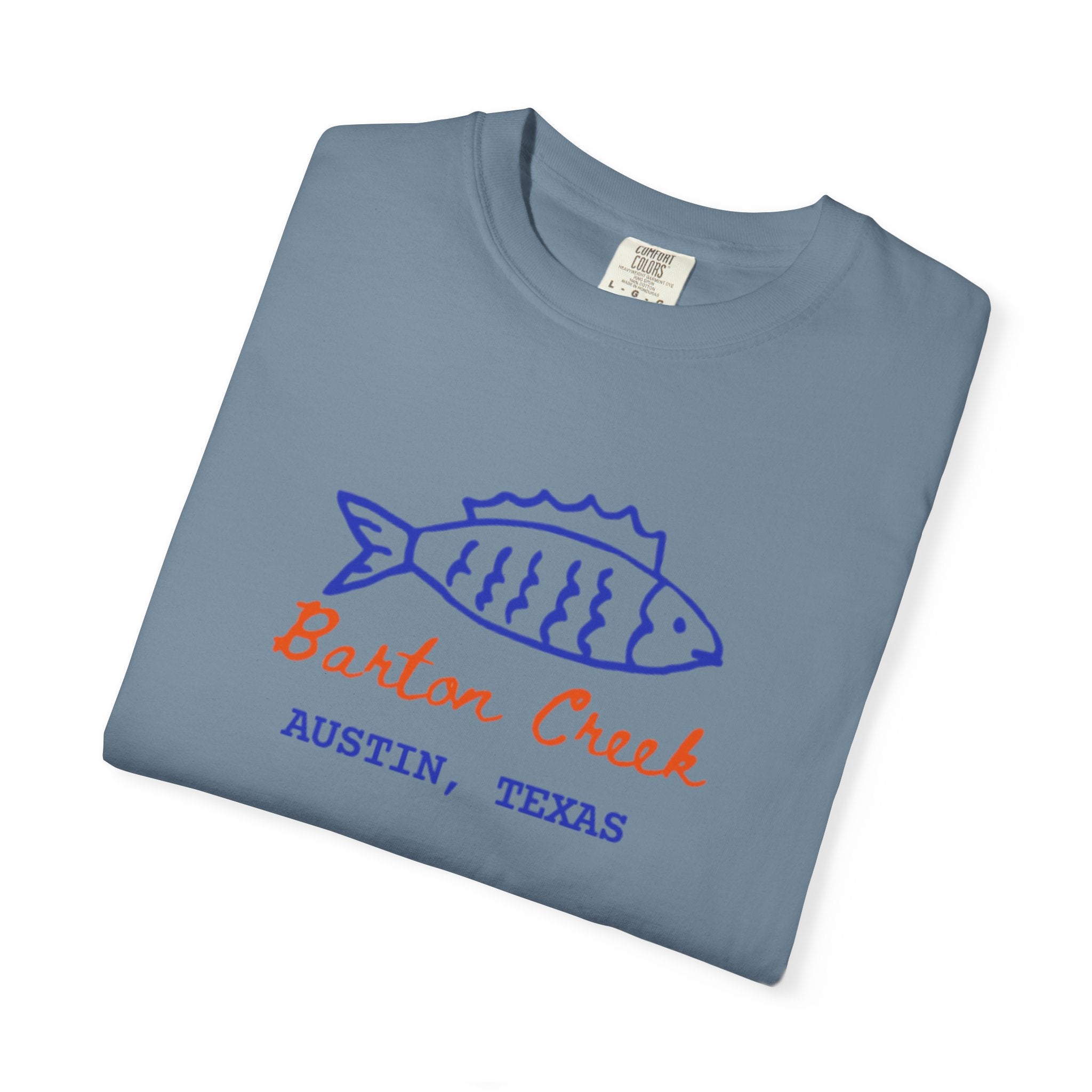 Austin Barton Creek T-Shirt, Casual Summer Tee, Gift for Fishermen, Texas Souvenir, Relaxed Fit Clothing