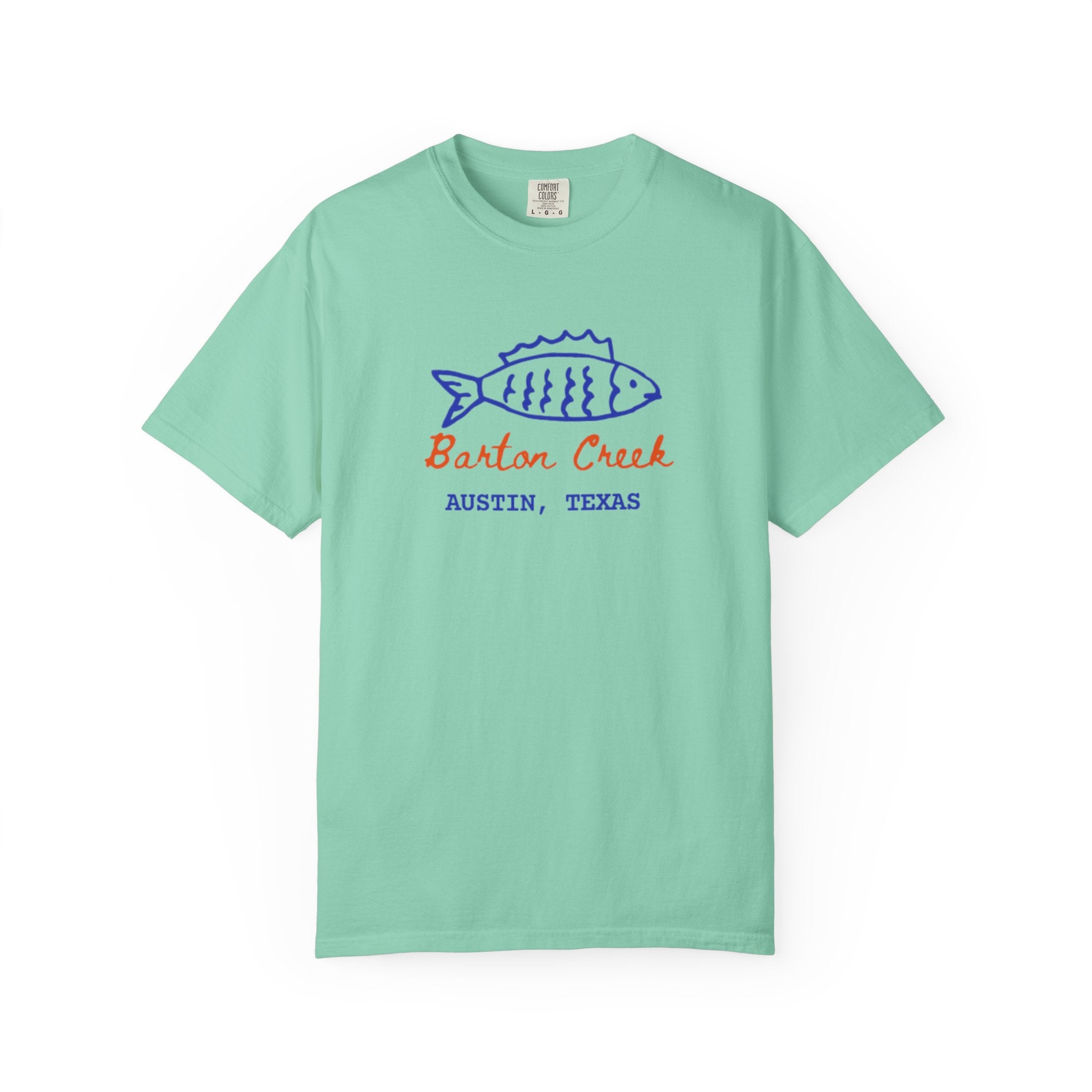 Austin Barton Creek T-Shirt, Casual Summer Tee, Gift for Fishermen, Texas Souvenir, Relaxed Fit Clothing