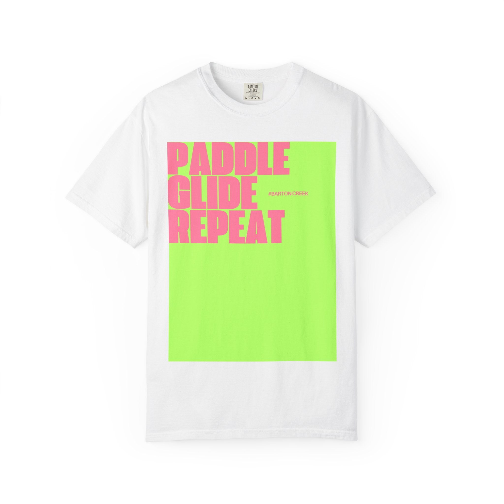 Vibrant Graphic T-Shirt - Paddle Glide Repeat, Unisex Tee for Kayaking, Outdoor Adventures, Casual Wear, Gift for Water Lovers