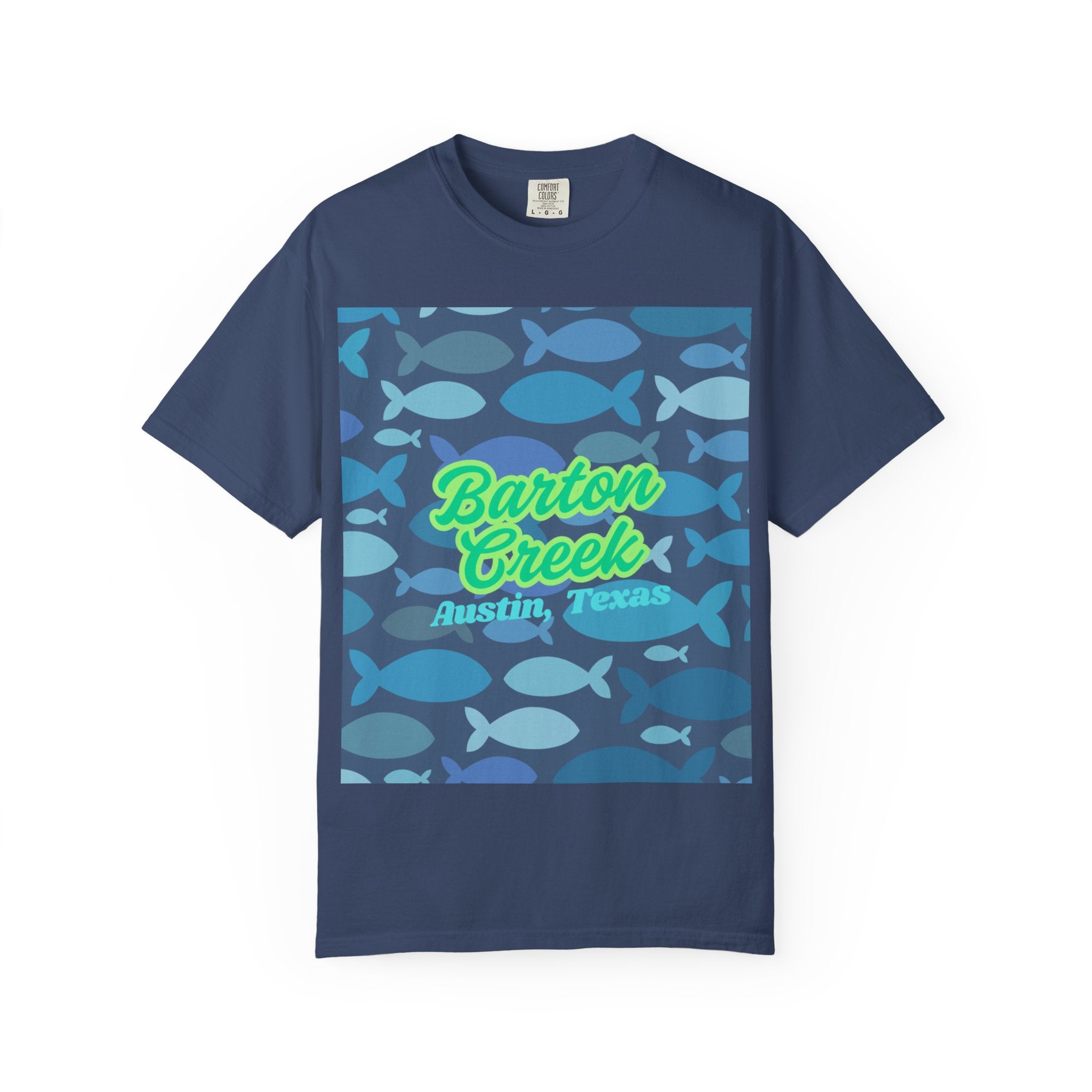 Barton Creek Fish Graphic Tee, Austin TX T-shirt, Summer Wear, Casual Outfit, Nature Lover Gift, Unisex Clothing
