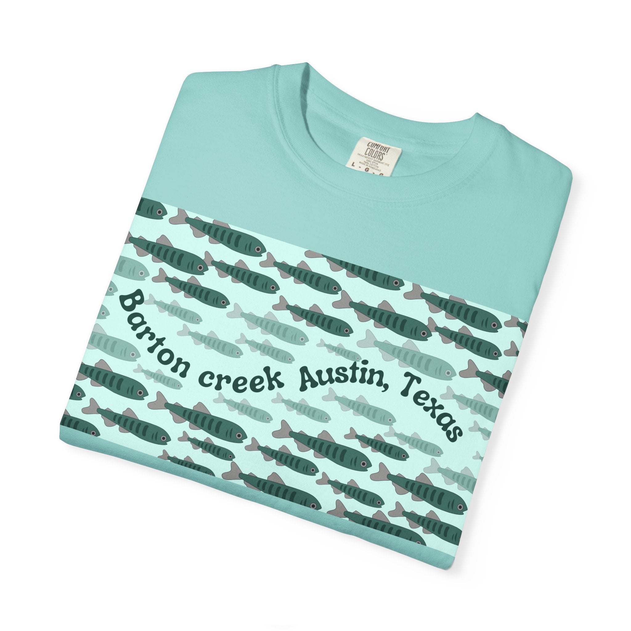 Austin Barton Creek T-Shirt, Unisex Garment-Dyed Tee, Casual Wear, Outdoor Adventure Shirt, Gift for Nature Lovers
