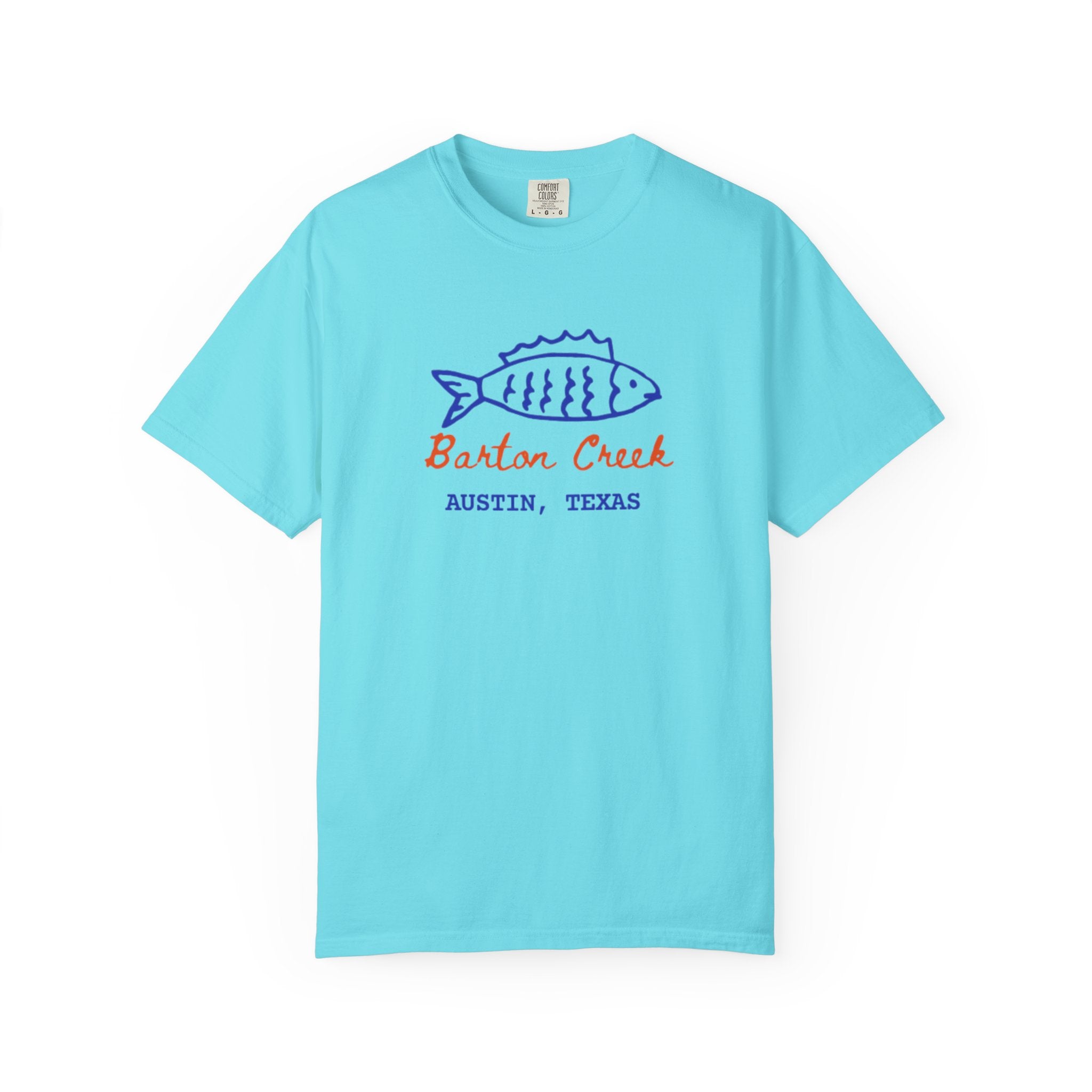 Austin Barton Creek T-Shirt, Casual Summer Tee, Gift for Fishermen, Texas Souvenir, Relaxed Fit Clothing