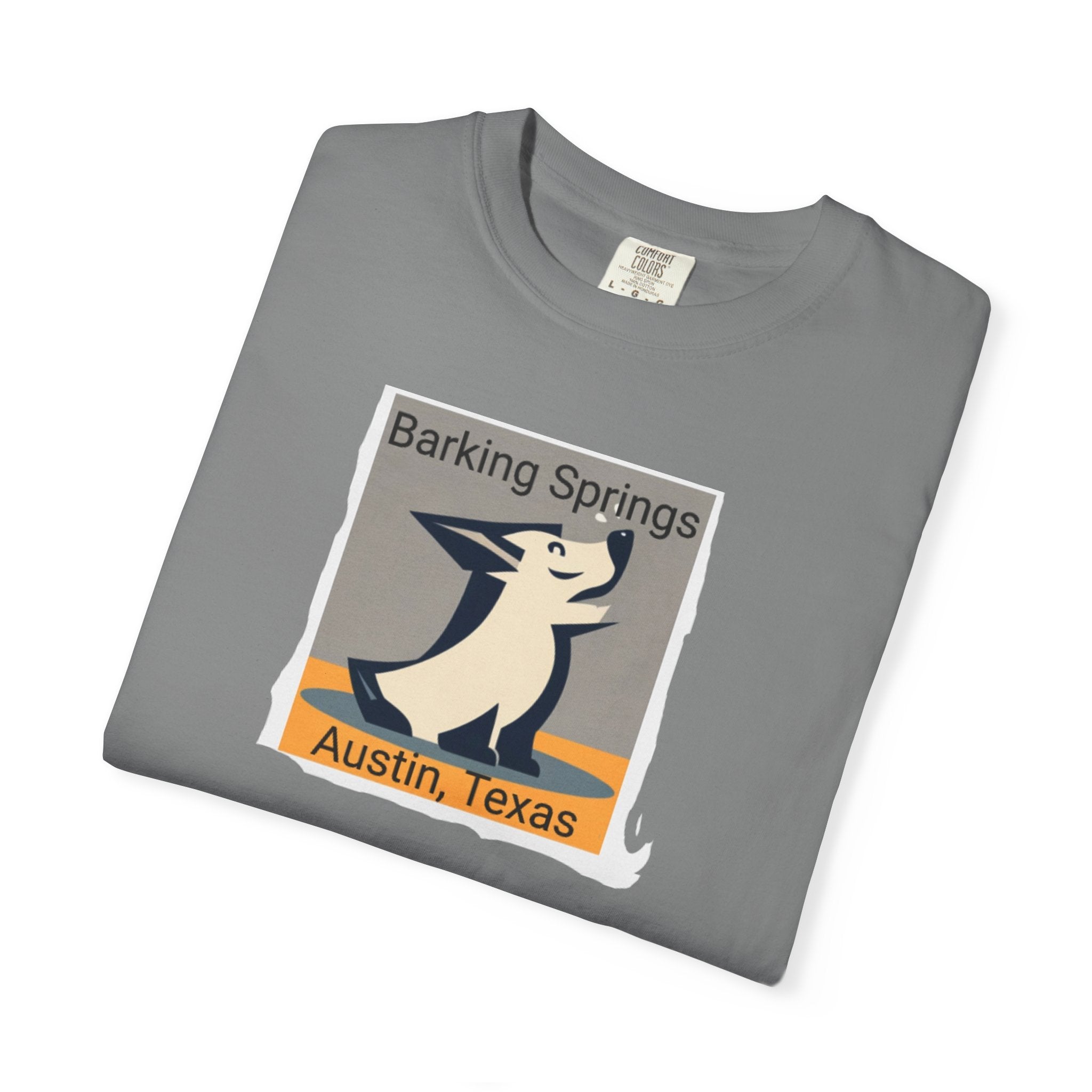 Austin Barking Springs Unisex T-Shirt | Casual Wear, Gift for Dog Lovers, Travel Souvenir, Unique Austin Design, Comfortable Cotton Tee