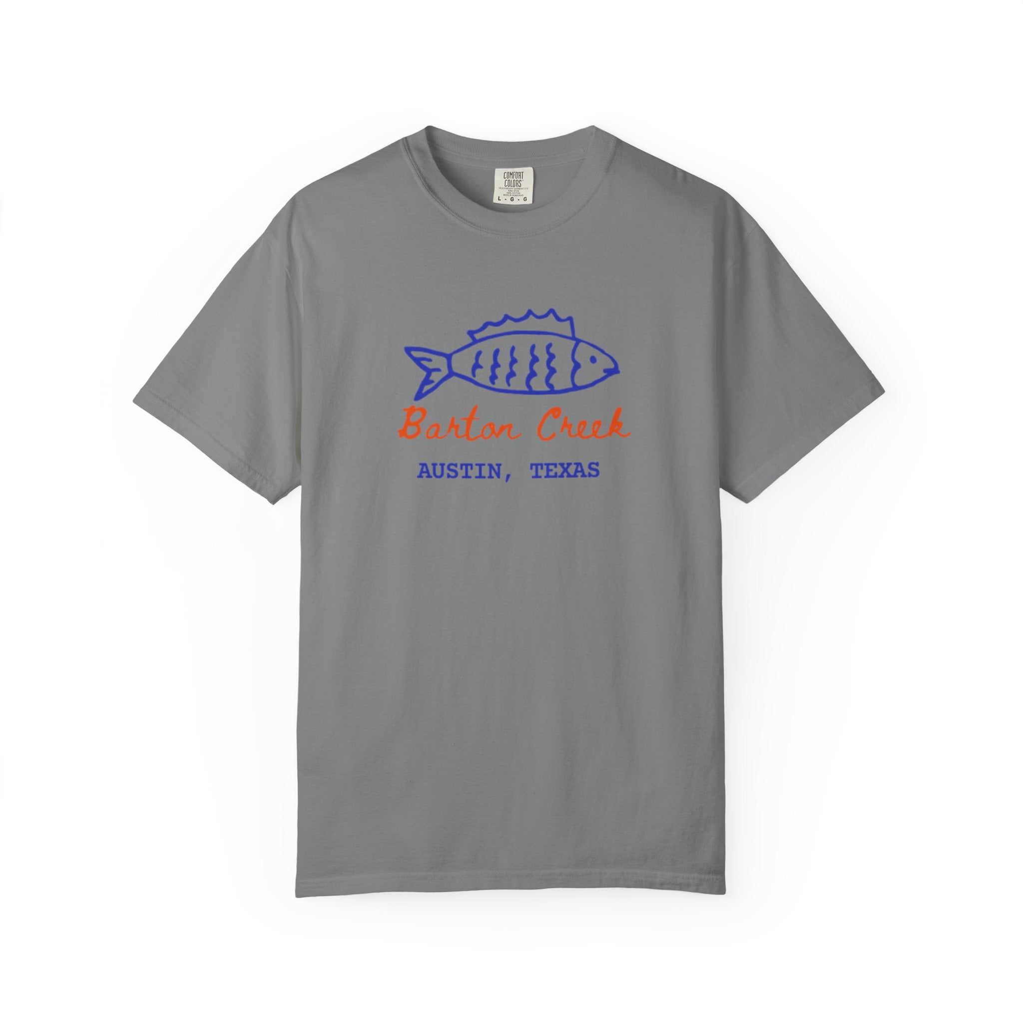 Austin Barton Creek T-Shirt, Casual Summer Tee, Gift for Fishermen, Texas Souvenir, Relaxed Fit Clothing