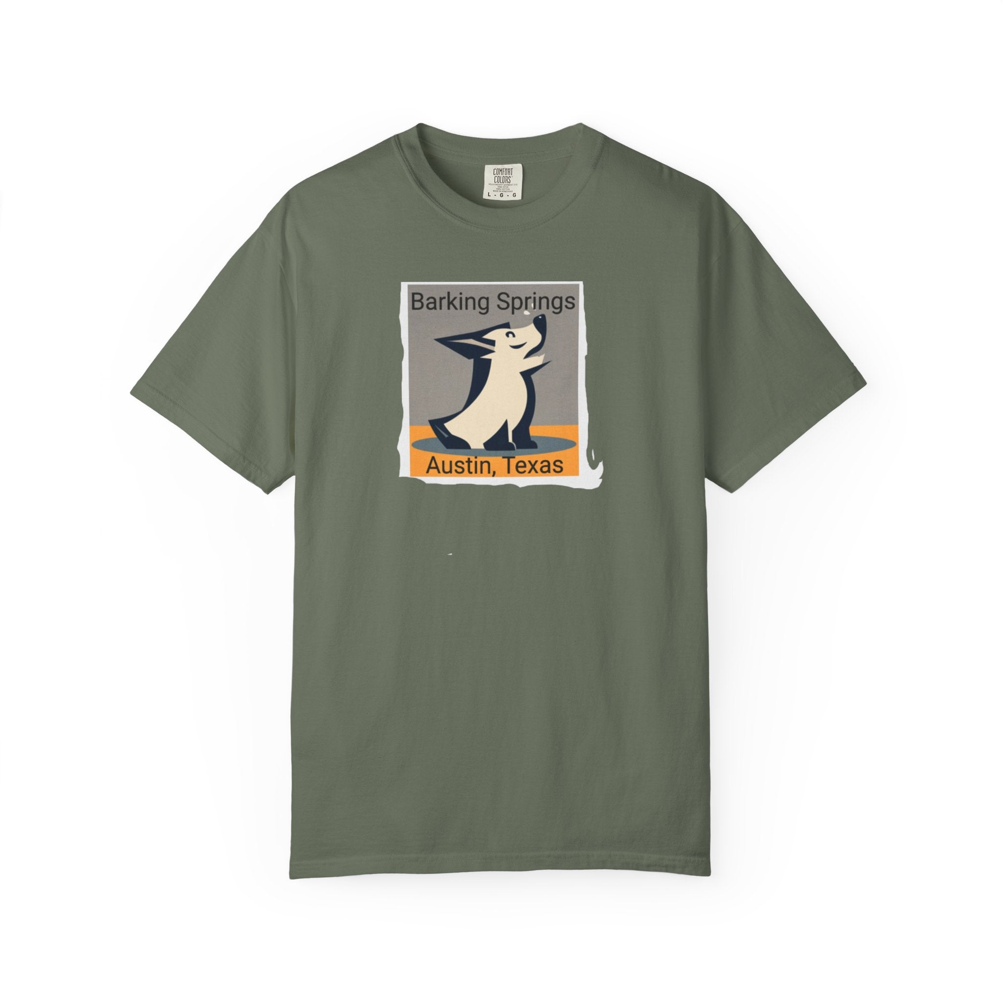 Austin Barking Springs Unisex T-Shirt | Casual Wear, Gift for Dog Lovers, Travel Souvenir, Unique Austin Design, Comfortable Cotton Tee