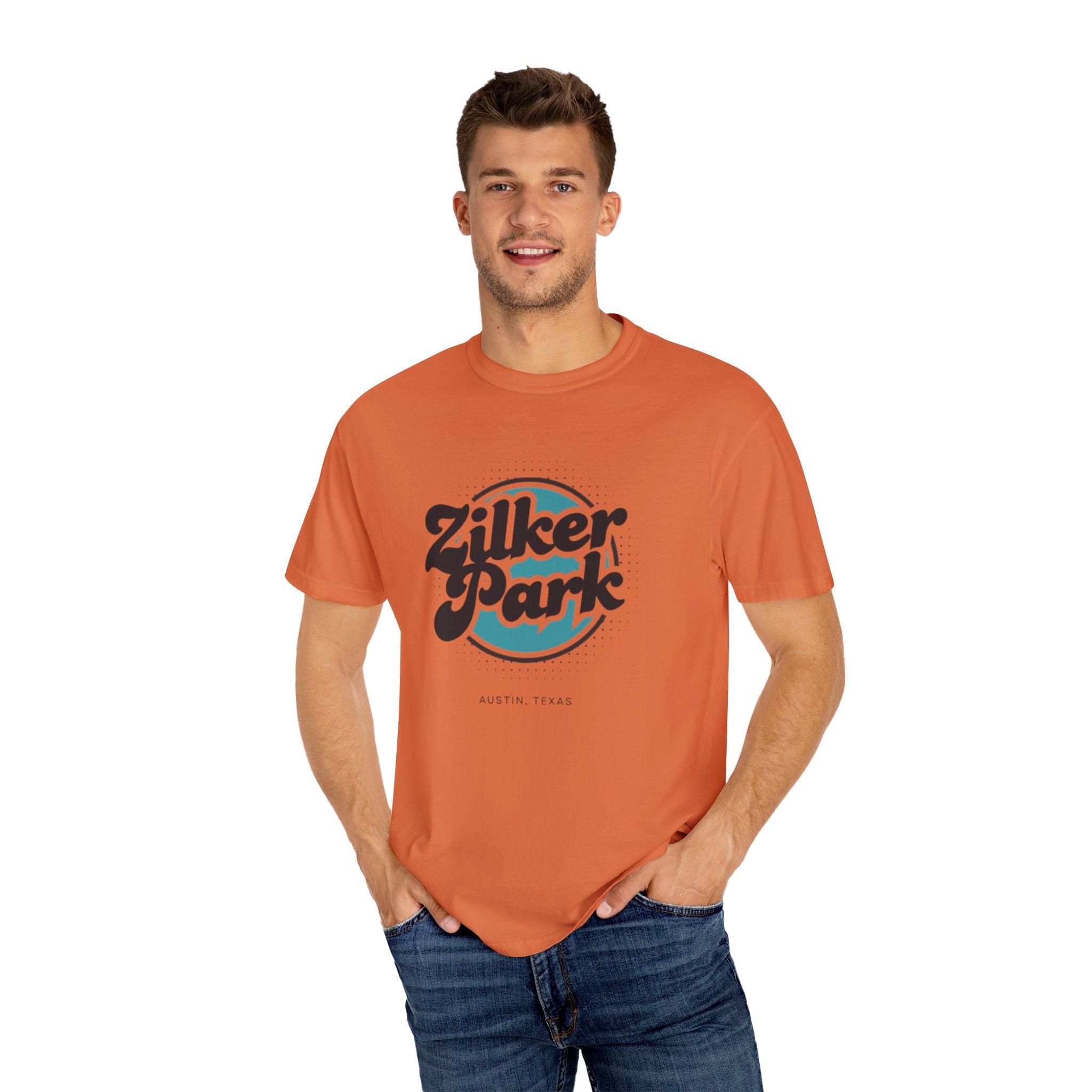 Zilker Park Unisex Garment-Dyed T-Shirt, Soft Vintage Tee, Nature Lover's Apparel, Casual Wear, Gift for Park Enthusiasts