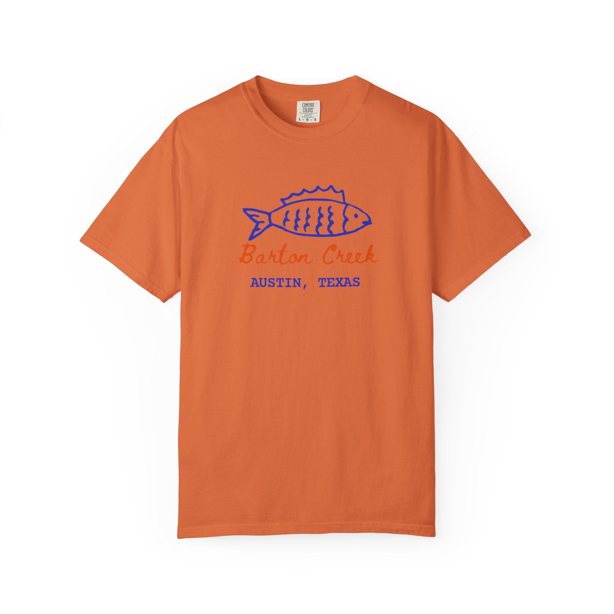 Austin Barton Creek T-Shirt, Casual Summer Tee, Gift for Fishermen, Texas Souvenir, Relaxed Fit Clothing