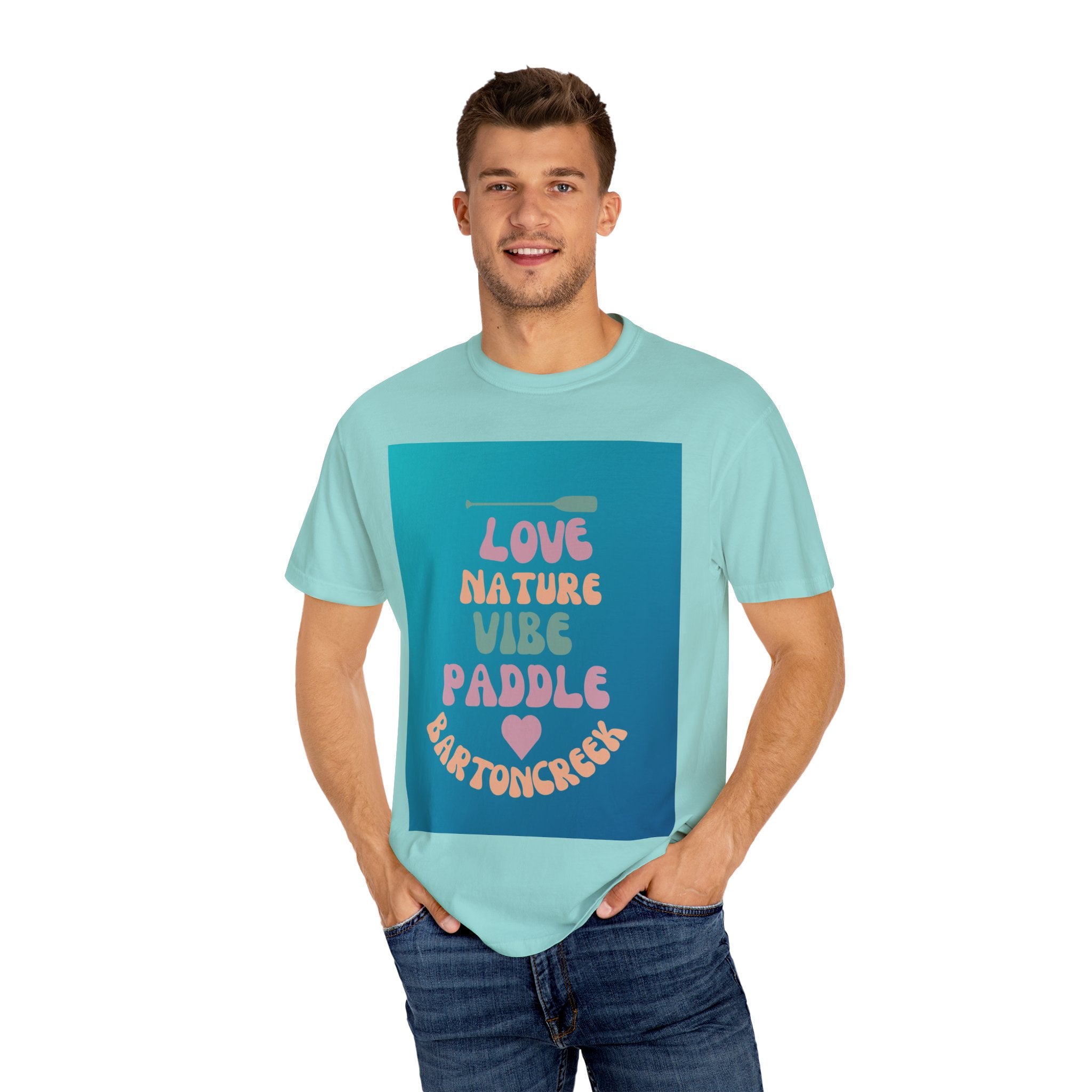 Unisex Nature Vibe T-shirt, Love Nature Graphic Tee, Austin Paddling Shirt, Eco-Friendly Summer Apparel, Gift for Outdoorsy Friends