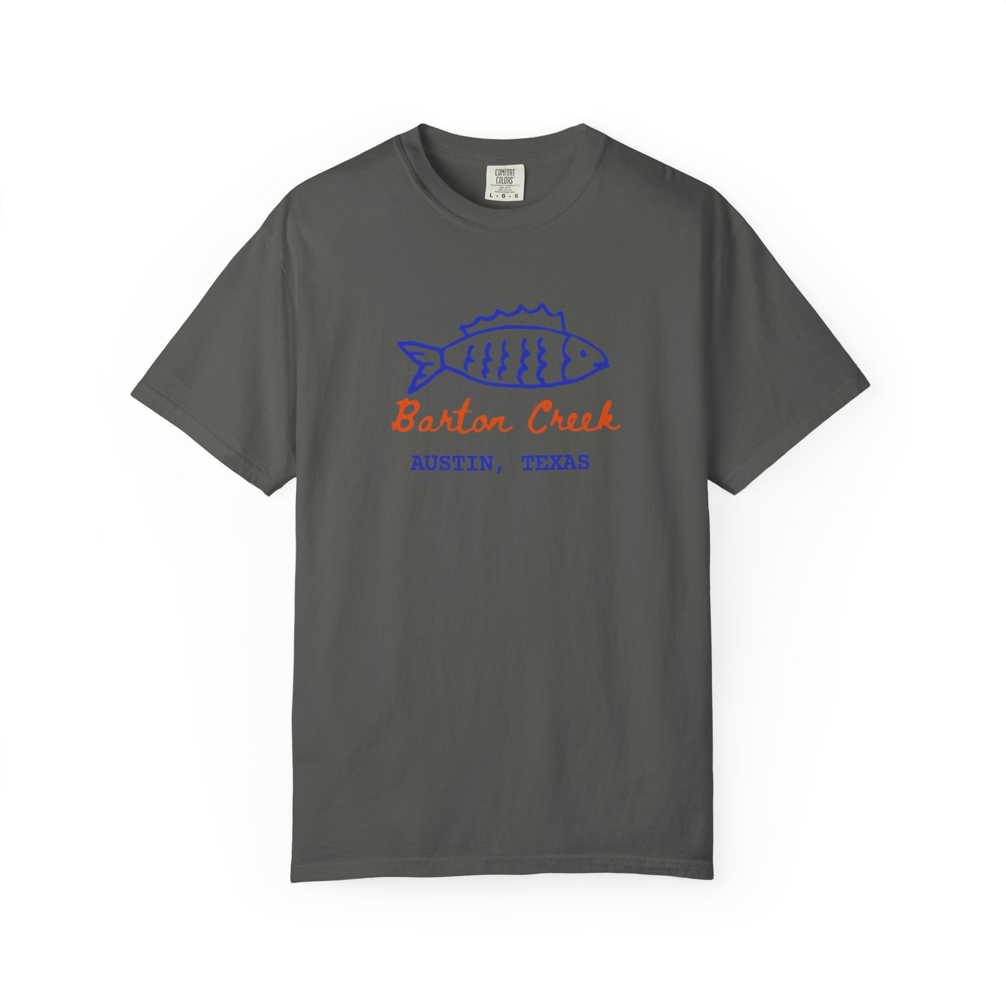 Austin Barton Creek T-Shirt, Casual Summer Tee, Gift for Fishermen, Texas Souvenir, Relaxed Fit Clothing