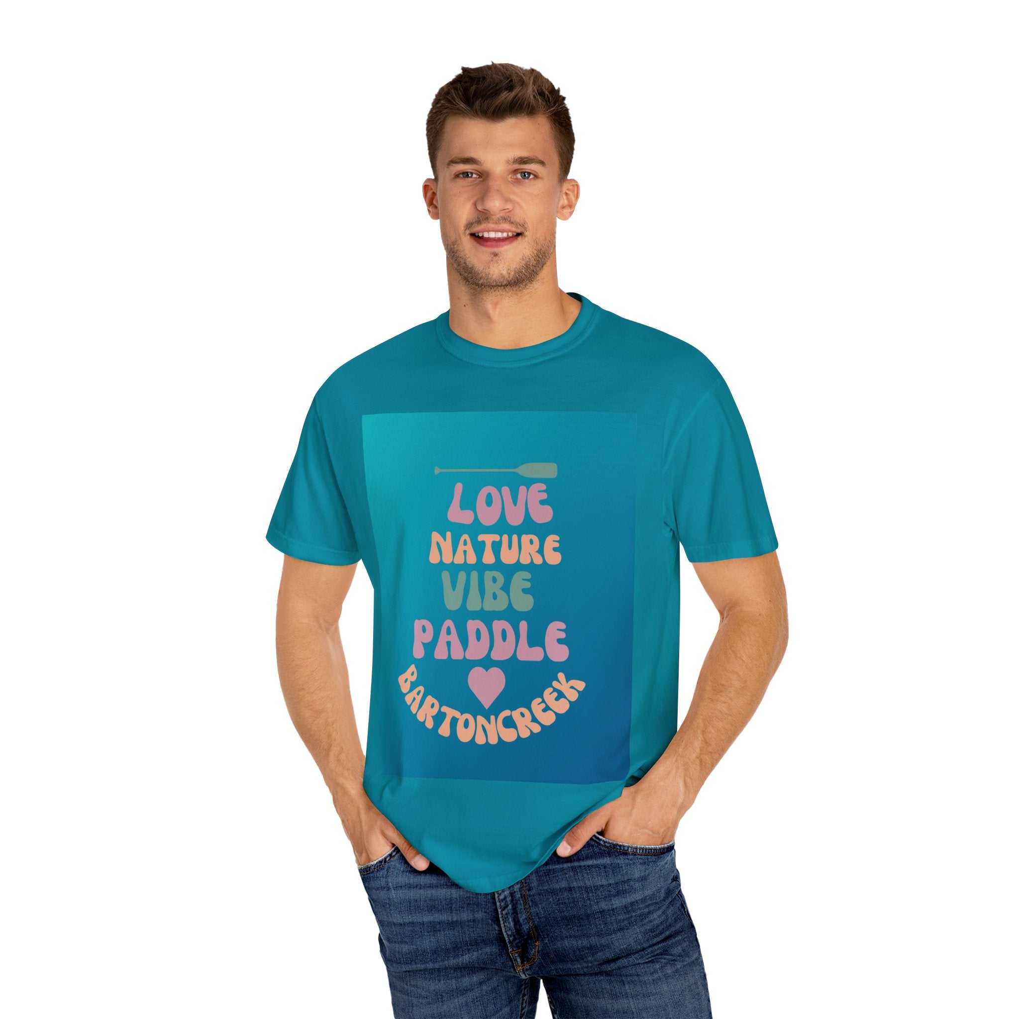 Unisex Nature Vibe T-shirt, Love Nature Graphic Tee, Austin Paddling Shirt, Eco-Friendly Summer Apparel, Gift for Outdoorsy Friends