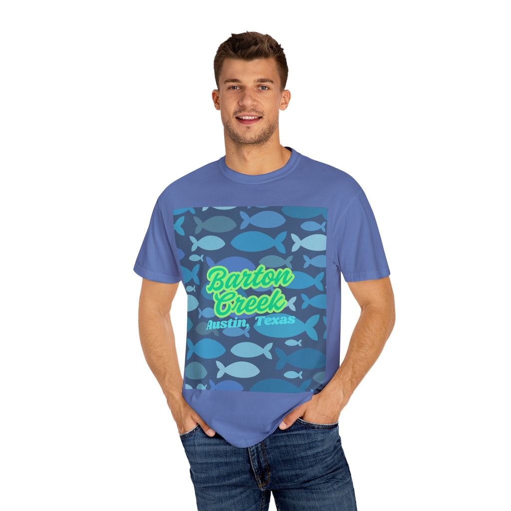 Barton Creek Fish Graphic Tee, Austin TX T-shirt, Summer Wear, Casual Outfit, Nature Lover Gift, Unisex Clothing