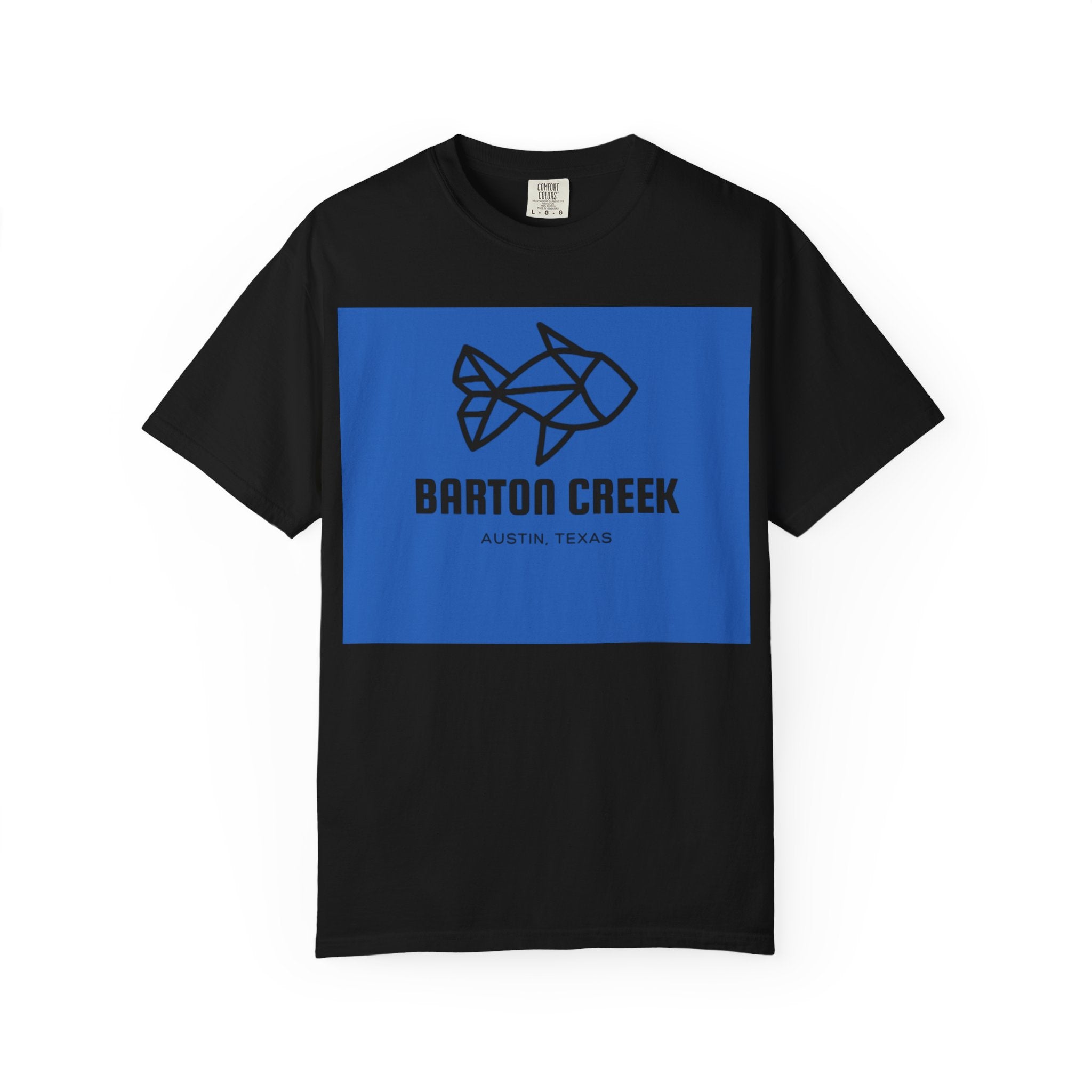 Barton Creek Fish Graphic Tee, Unisex Garment-Dyed T-shirt, Casual Wear, Outdoor Activities, Summer Style, Gift for Nature Lovers