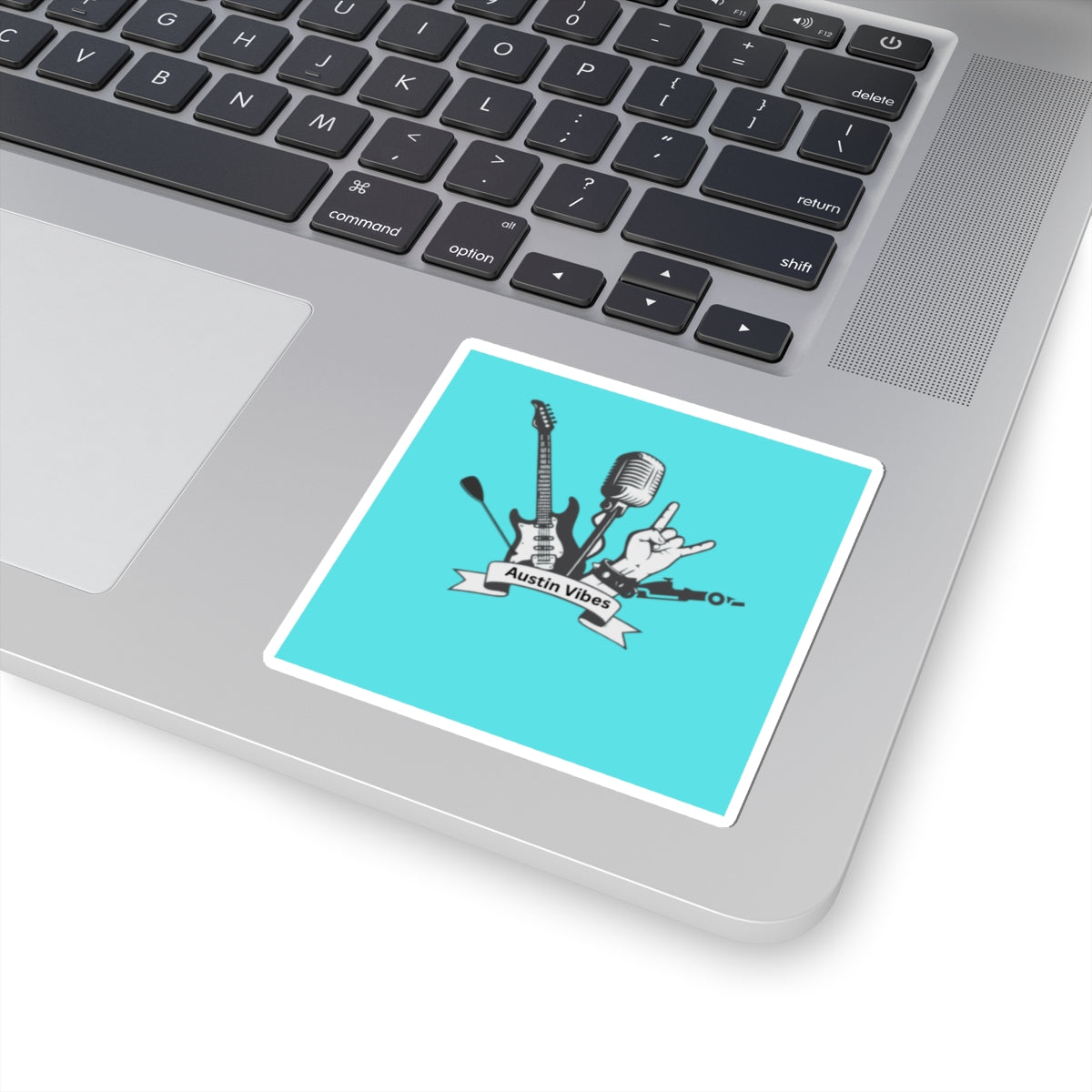 Austin Vibes Kiss-Cut Stickers for Music Lovers, Laptop Decor, Guitar Enthusiasts, Festival Essentials, Gift for Musicians