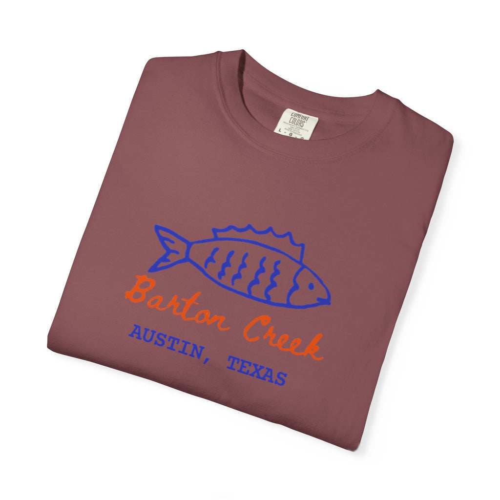 Austin Barton Creek T-Shirt, Casual Summer Tee, Gift for Fishermen, Texas Souvenir, Relaxed Fit Clothing