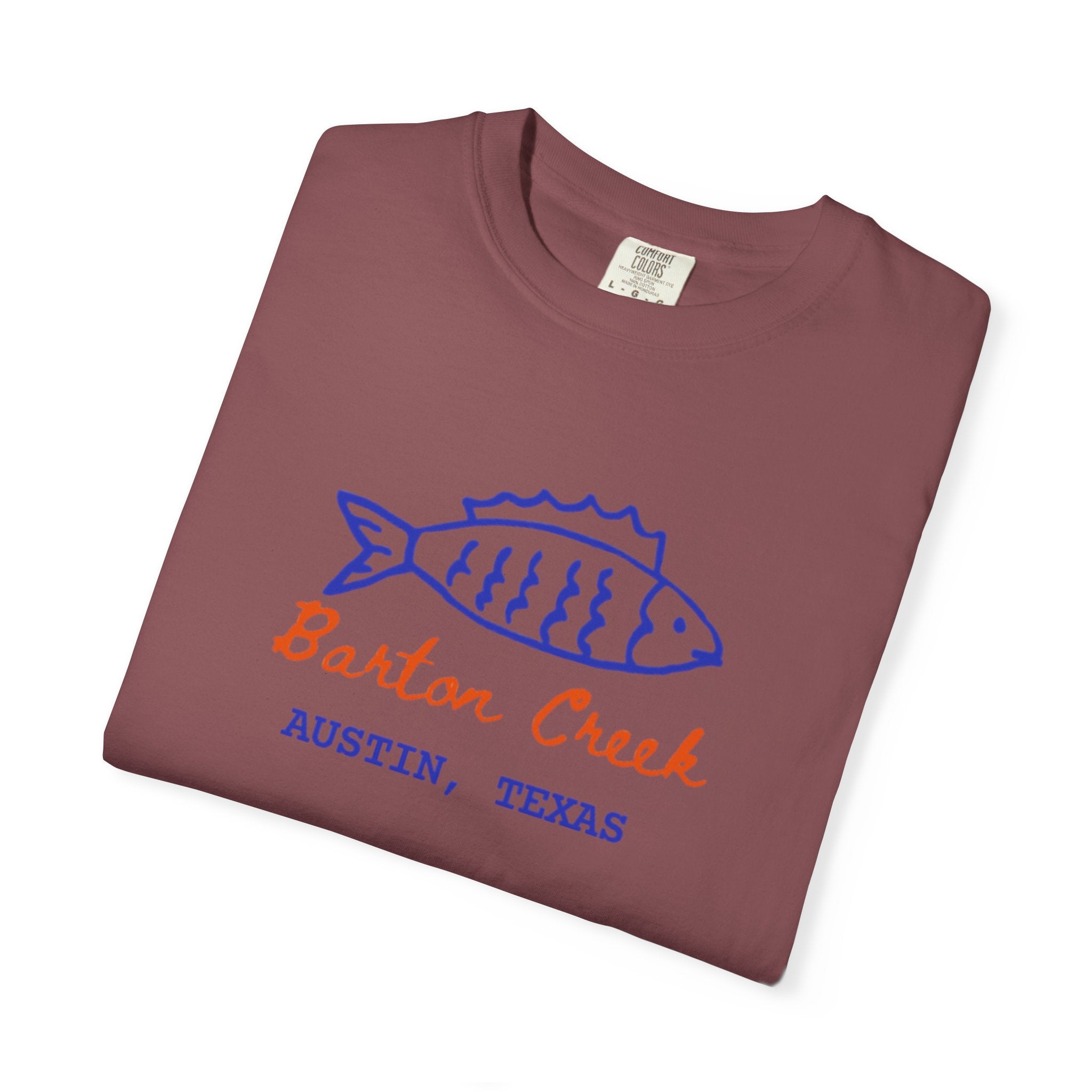 Austin Barton Creek T-Shirt, Casual Summer Tee, Gift for Fishermen, Texas Souvenir, Relaxed Fit Clothing