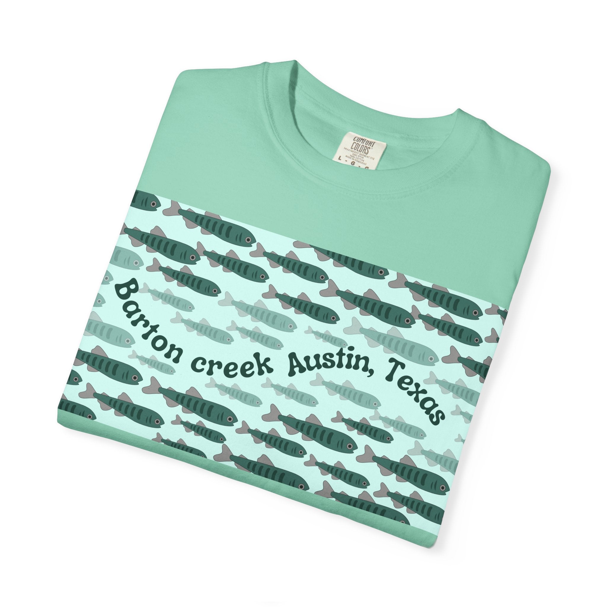 Austin Barton Creek T-Shirt, Unisex Garment-Dyed Tee, Casual Wear, Outdoor Adventure Shirt, Gift for Nature Lovers