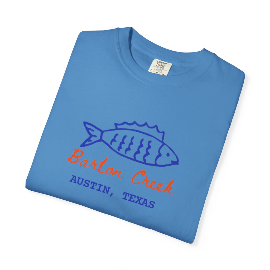 Austin Barton Creek T-Shirt, Casual Summer Tee, Gift for Fishermen, Texas Souvenir, Relaxed Fit Clothing