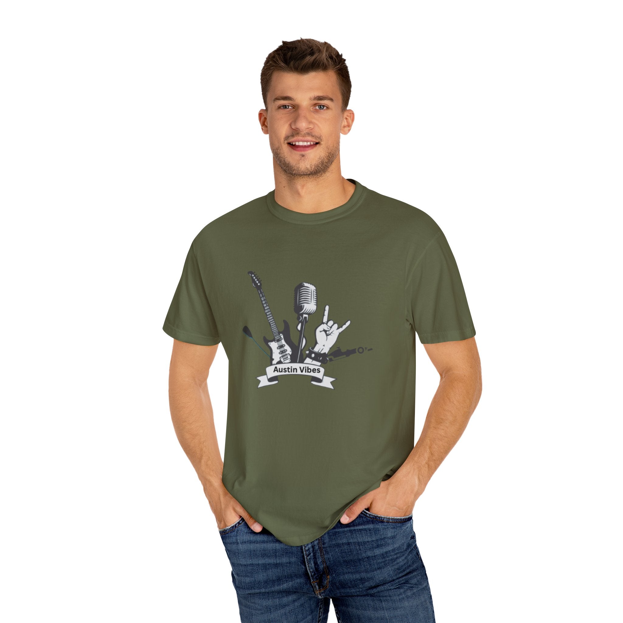 Austin Vibes Unisex T-Shirt, Perfect for Music Lovers, Concerts, Gift for Musicians, Casual Wear, Festival Apparel