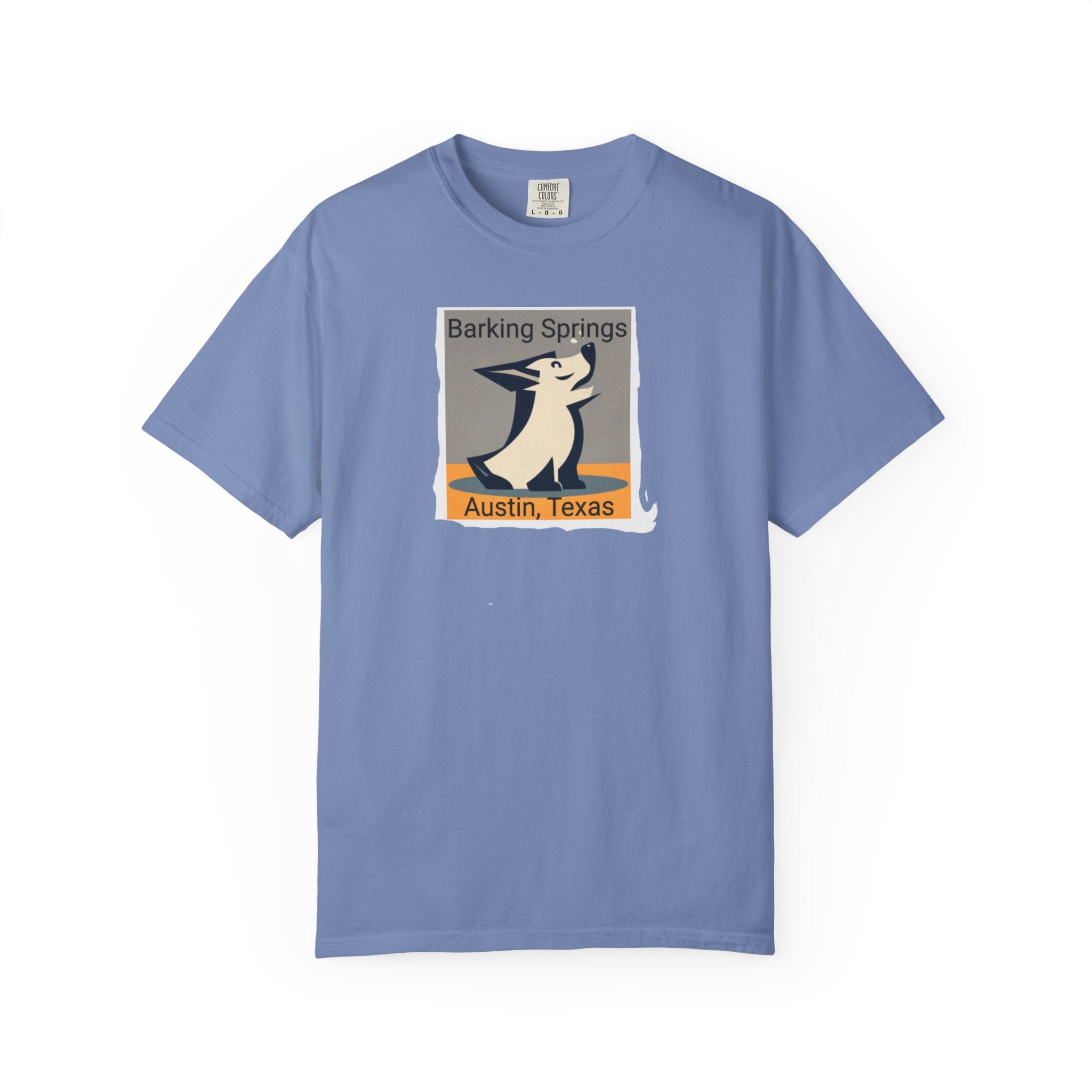 Austin Barking Springs Unisex T-Shirt | Casual Wear, Gift for Dog Lovers, Travel Souvenir, Unique Austin Design, Comfortable Cotton Tee