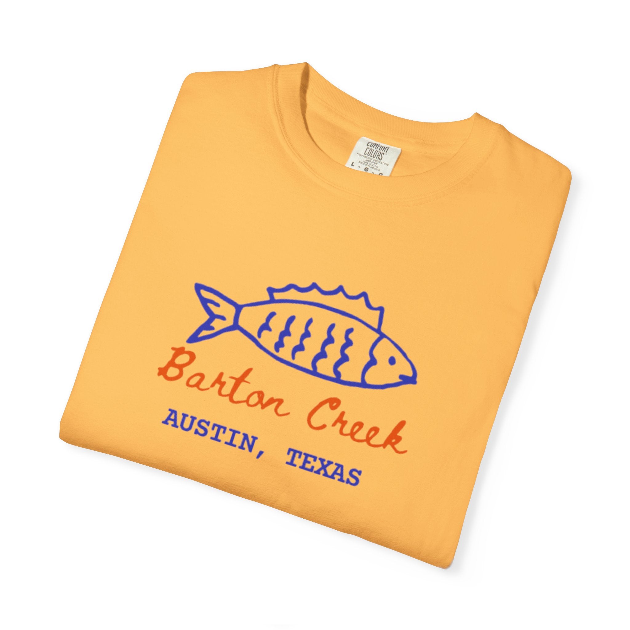 Austin Barton Creek T-Shirt, Casual Summer Tee, Gift for Fishermen, Texas Souvenir, Relaxed Fit Clothing