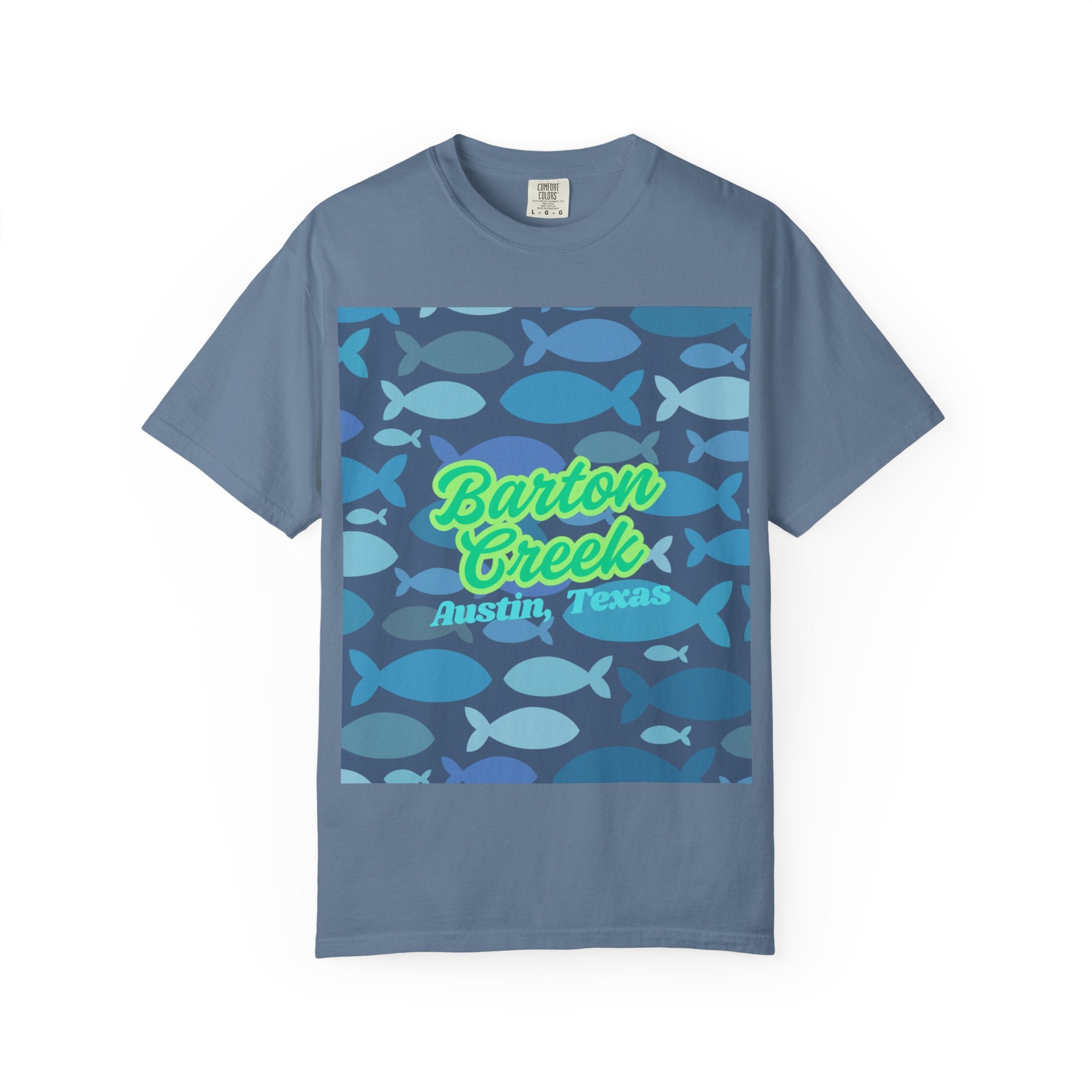 Barton Creek Fish Graphic Tee, Austin TX T-shirt, Summer Wear, Casual Outfit, Nature Lover Gift, Unisex Clothing