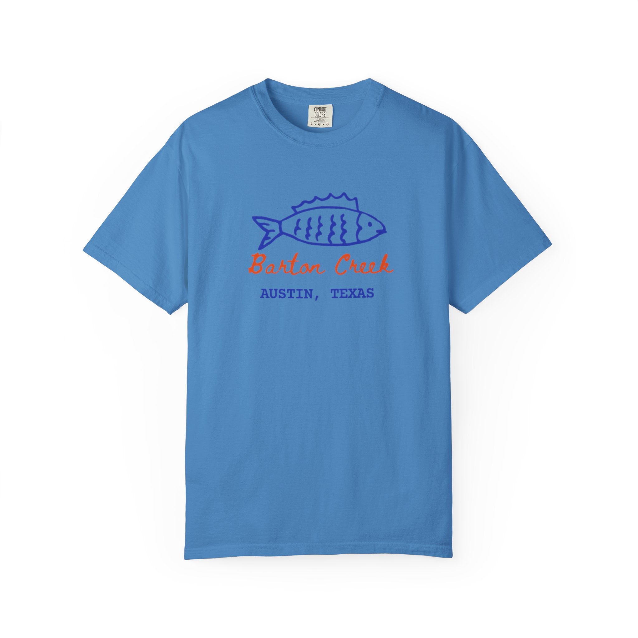 Austin Barton Creek T-Shirt, Casual Summer Tee, Gift for Fishermen, Texas Souvenir, Relaxed Fit Clothing