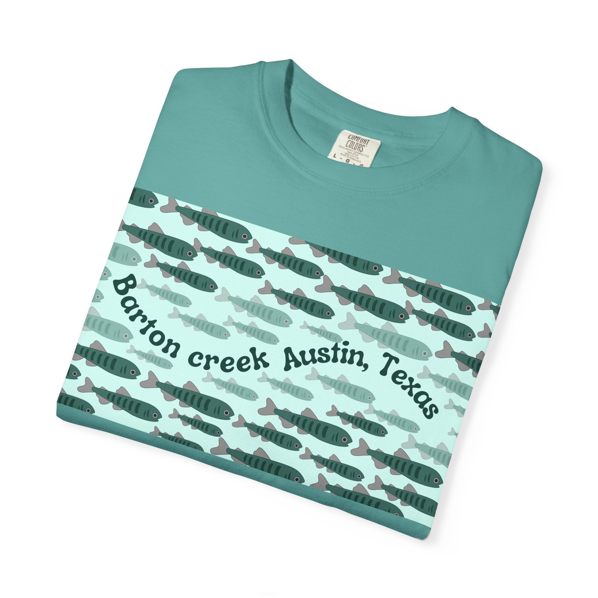 Austin Barton Creek T-Shirt, Unisex Garment-Dyed Tee, Casual Wear, Outdoor Adventure Shirt, Gift for Nature Lovers