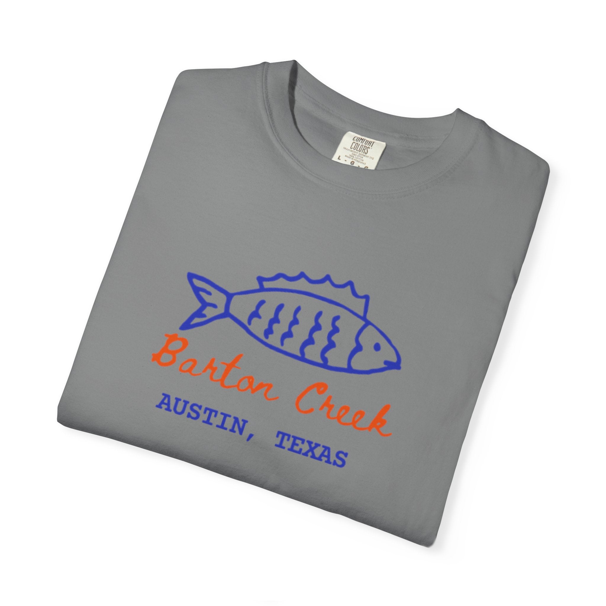 Austin Barton Creek T-Shirt, Casual Summer Tee, Gift for Fishermen, Texas Souvenir, Relaxed Fit Clothing