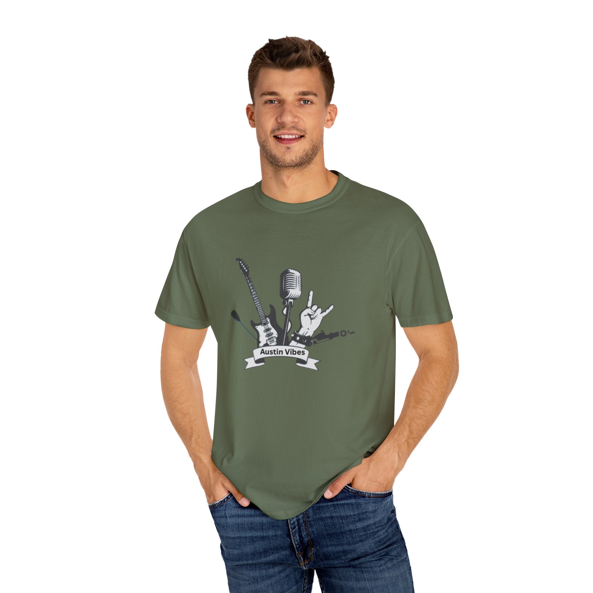 Austin Vibes Unisex T-Shirt, Perfect for Music Lovers, Concerts, Gift for Musicians, Casual Wear, Festival Apparel
