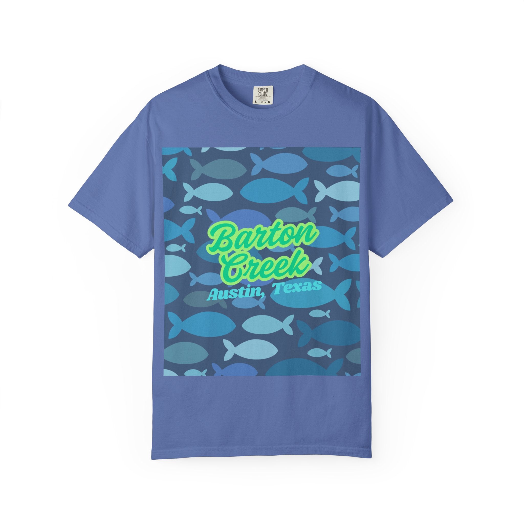 Barton Creek Fish Graphic Tee, Austin TX T-shirt, Summer Wear, Casual Outfit, Nature Lover Gift, Unisex Clothing