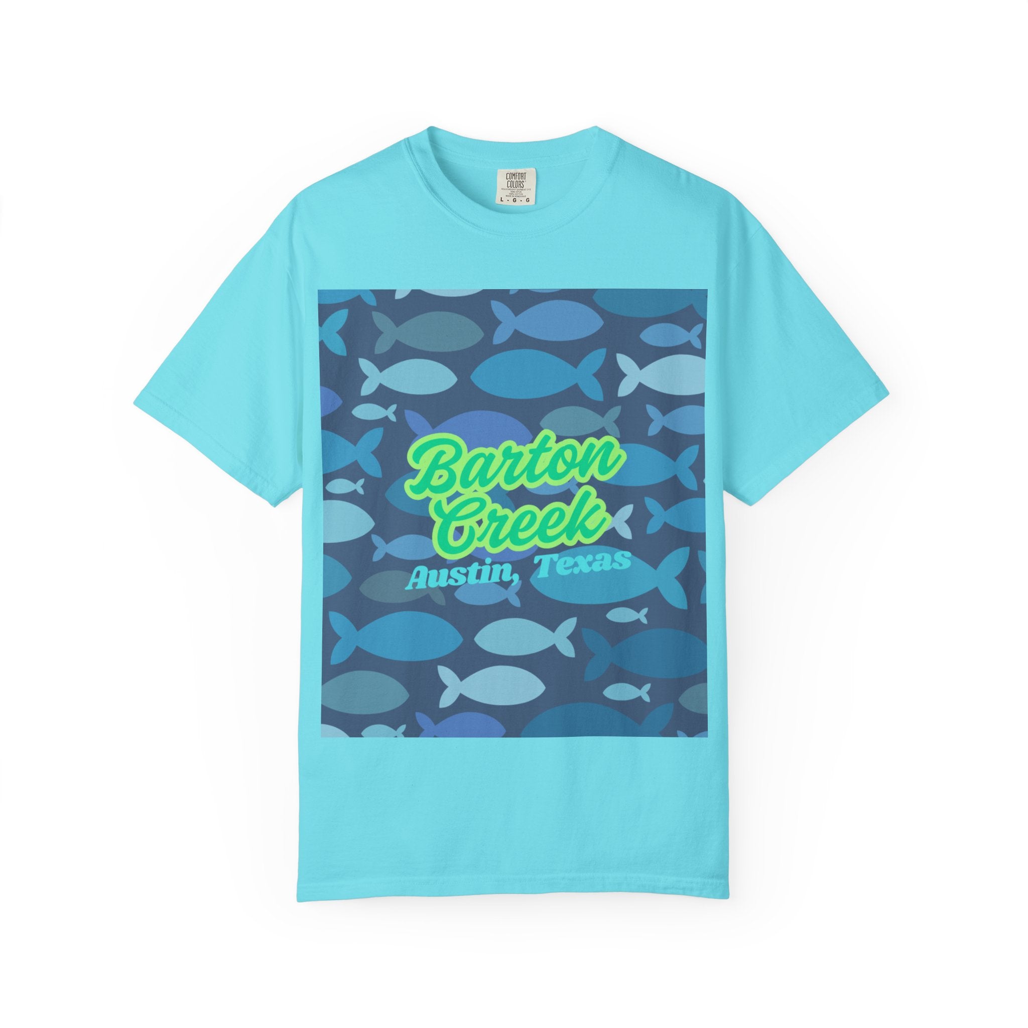 Barton Creek Fish Graphic Tee, Austin TX T-shirt, Summer Wear, Casual Outfit, Nature Lover Gift, Unisex Clothing