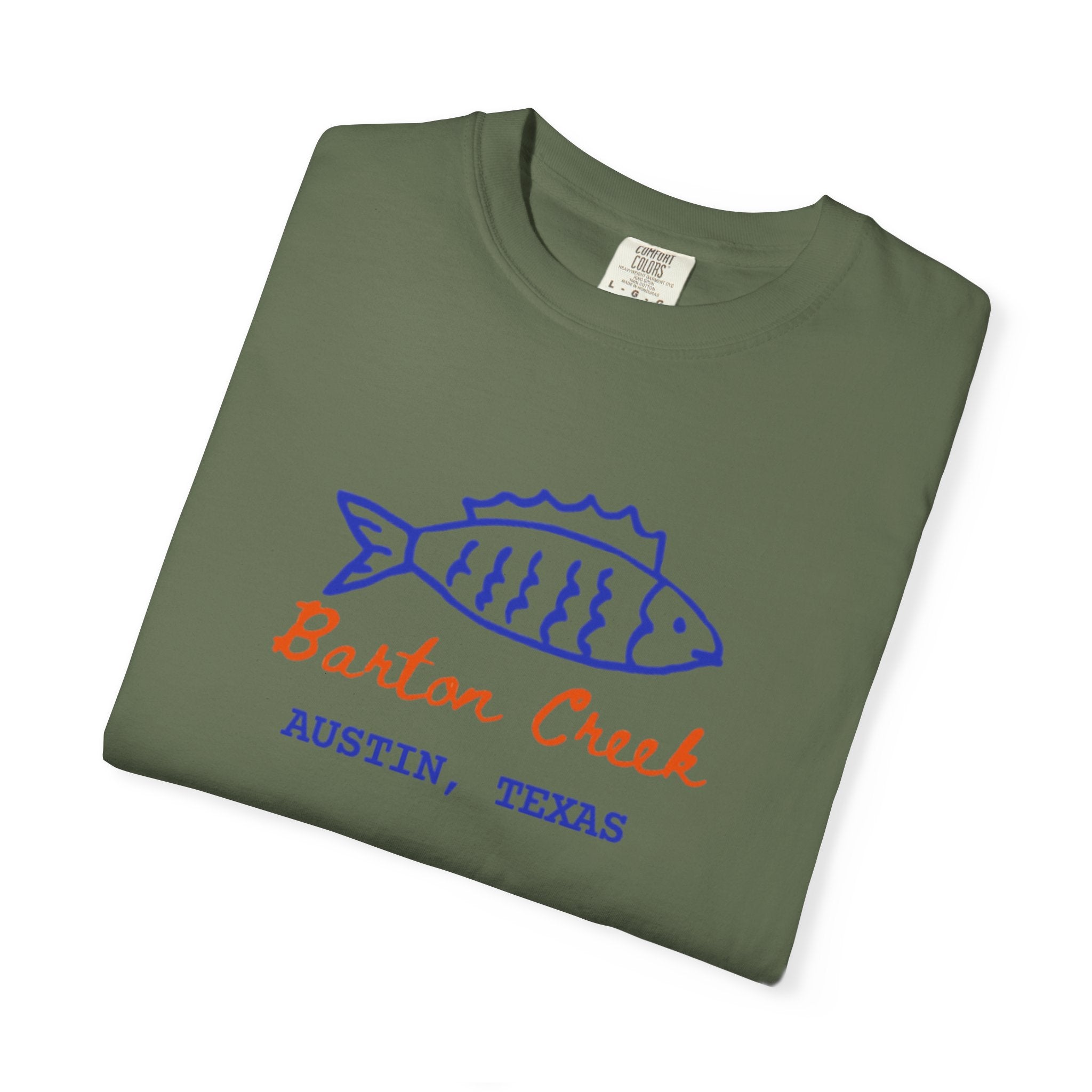 Austin Barton Creek T-Shirt, Casual Summer Tee, Gift for Fishermen, Texas Souvenir, Relaxed Fit Clothing
