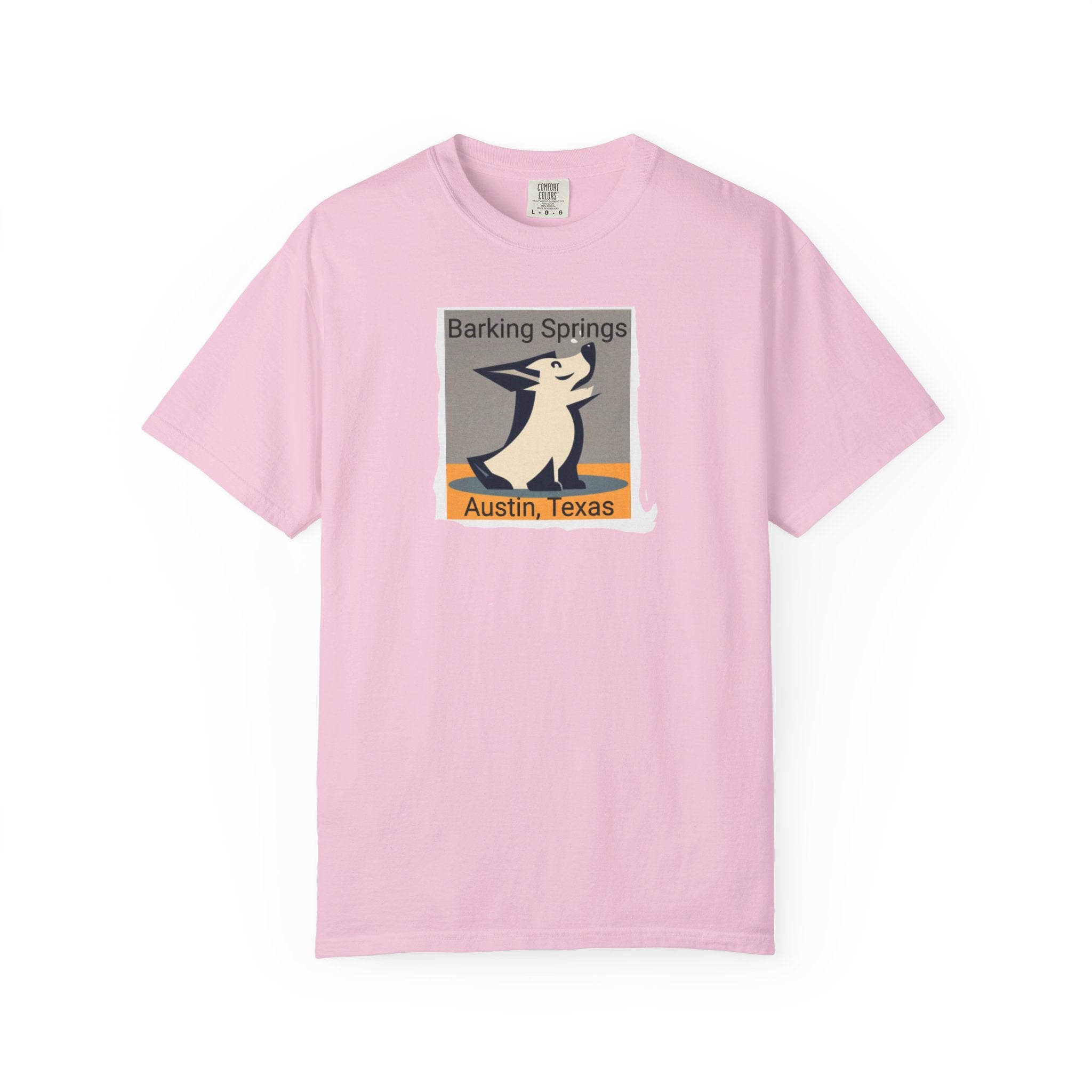 Austin Barking Springs Unisex T-Shirt | Casual Wear, Gift for Dog Lovers, Travel Souvenir, Unique Austin Design, Comfortable Cotton Tee