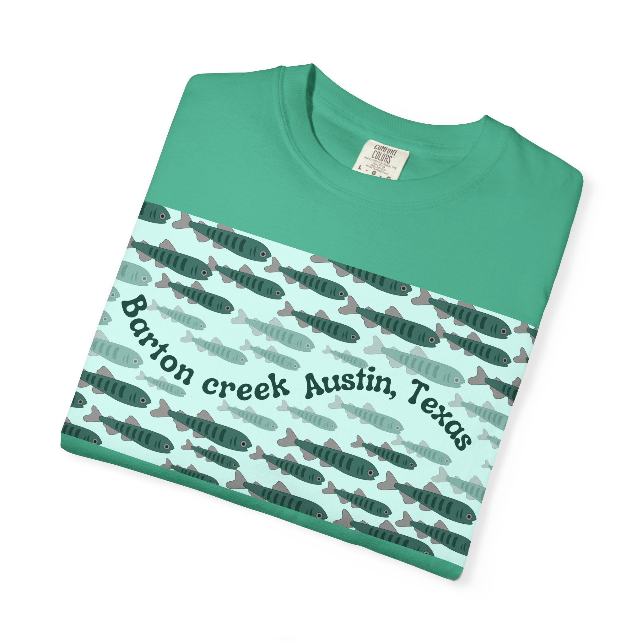 Austin Barton Creek T-Shirt, Unisex Garment-Dyed Tee, Casual Wear, Outdoor Adventure Shirt, Gift for Nature Lovers
