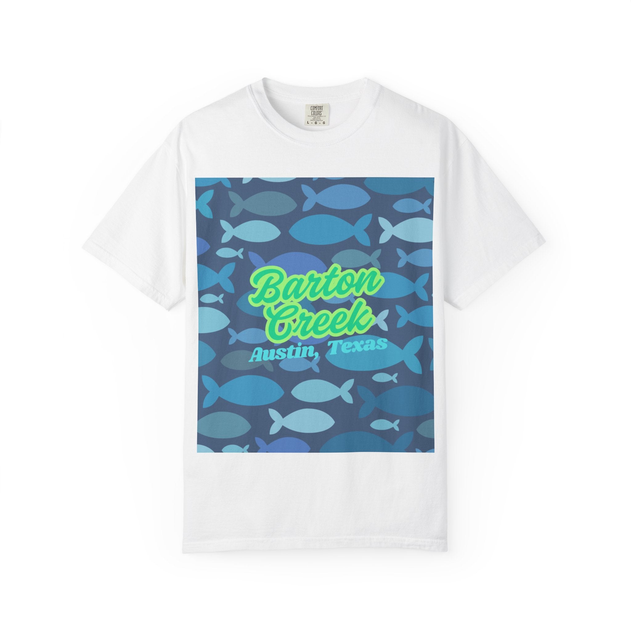 Barton Creek Fish Graphic Tee, Austin TX T-shirt, Summer Wear, Casual Outfit, Nature Lover Gift, Unisex Clothing