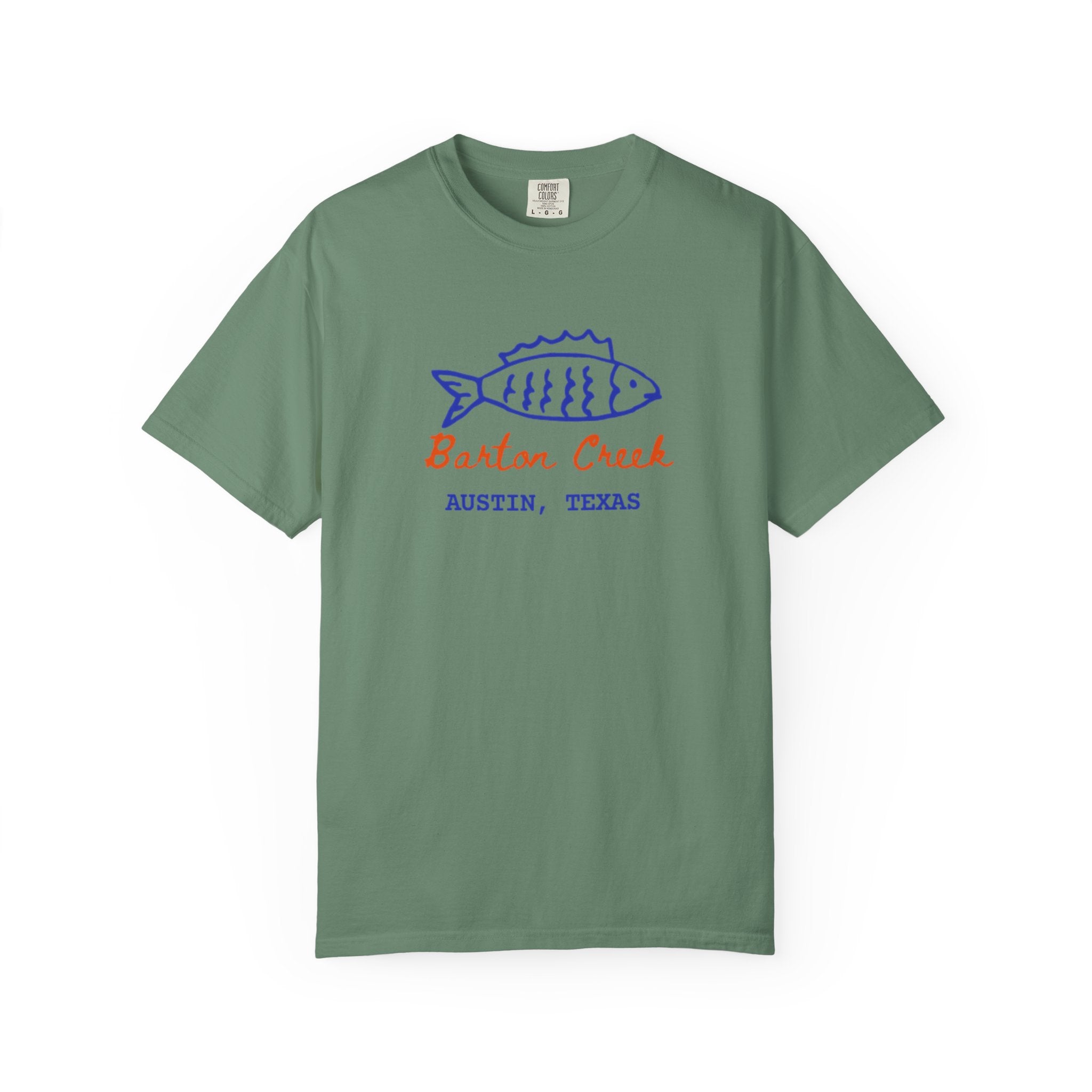 Austin Barton Creek T-Shirt, Casual Summer Tee, Gift for Fishermen, Texas Souvenir, Relaxed Fit Clothing