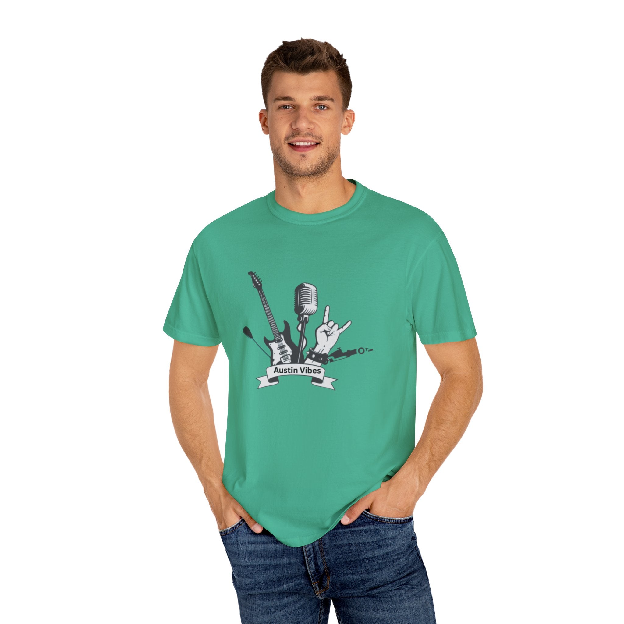 Austin Vibes Unisex T-Shirt, Perfect for Music Lovers, Concerts, Gift for Musicians, Casual Wear, Festival Apparel