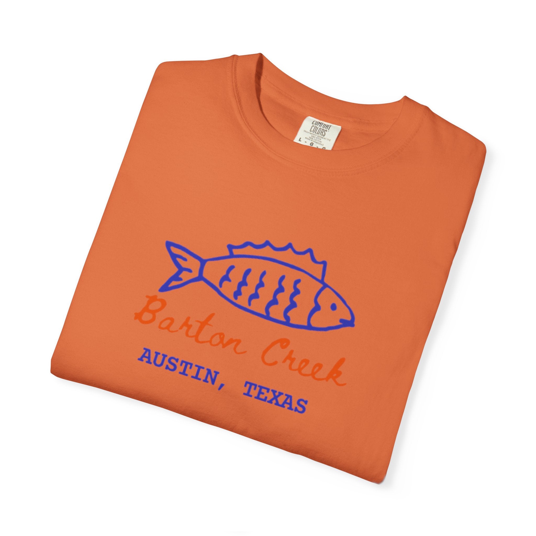 Austin Barton Creek T-Shirt, Casual Summer Tee, Gift for Fishermen, Texas Souvenir, Relaxed Fit Clothing