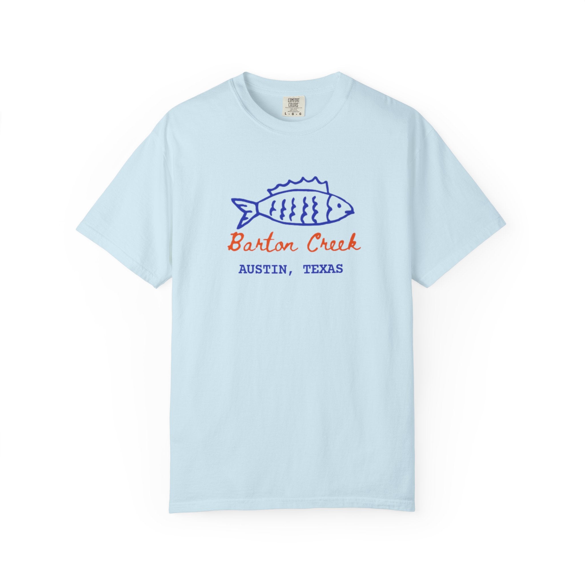 Austin Barton Creek T-Shirt, Casual Summer Tee, Gift for Fishermen, Texas Souvenir, Relaxed Fit Clothing