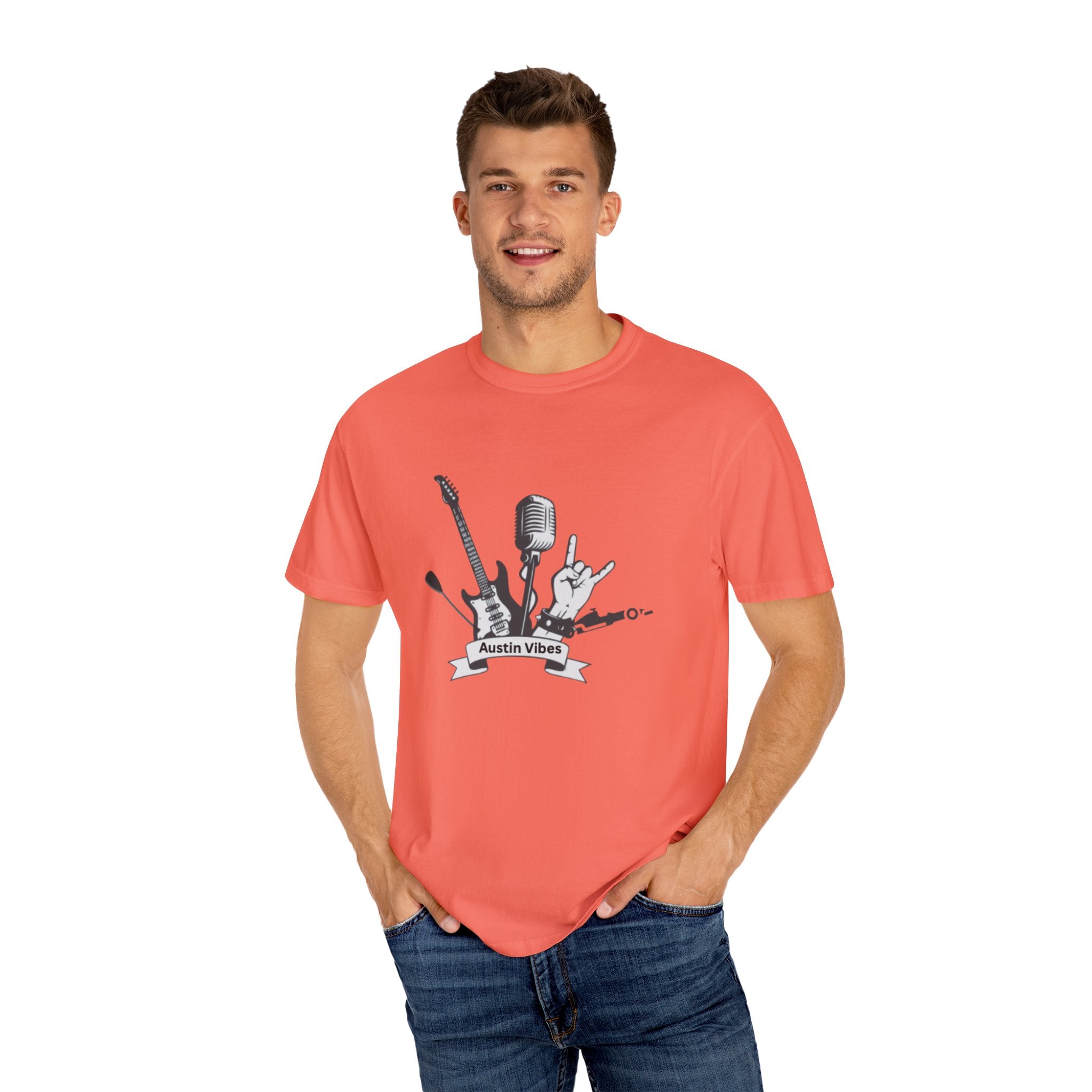 Austin Vibes Unisex T-Shirt, Perfect for Music Lovers, Concerts, Gift for Musicians, Casual Wear, Festival Apparel