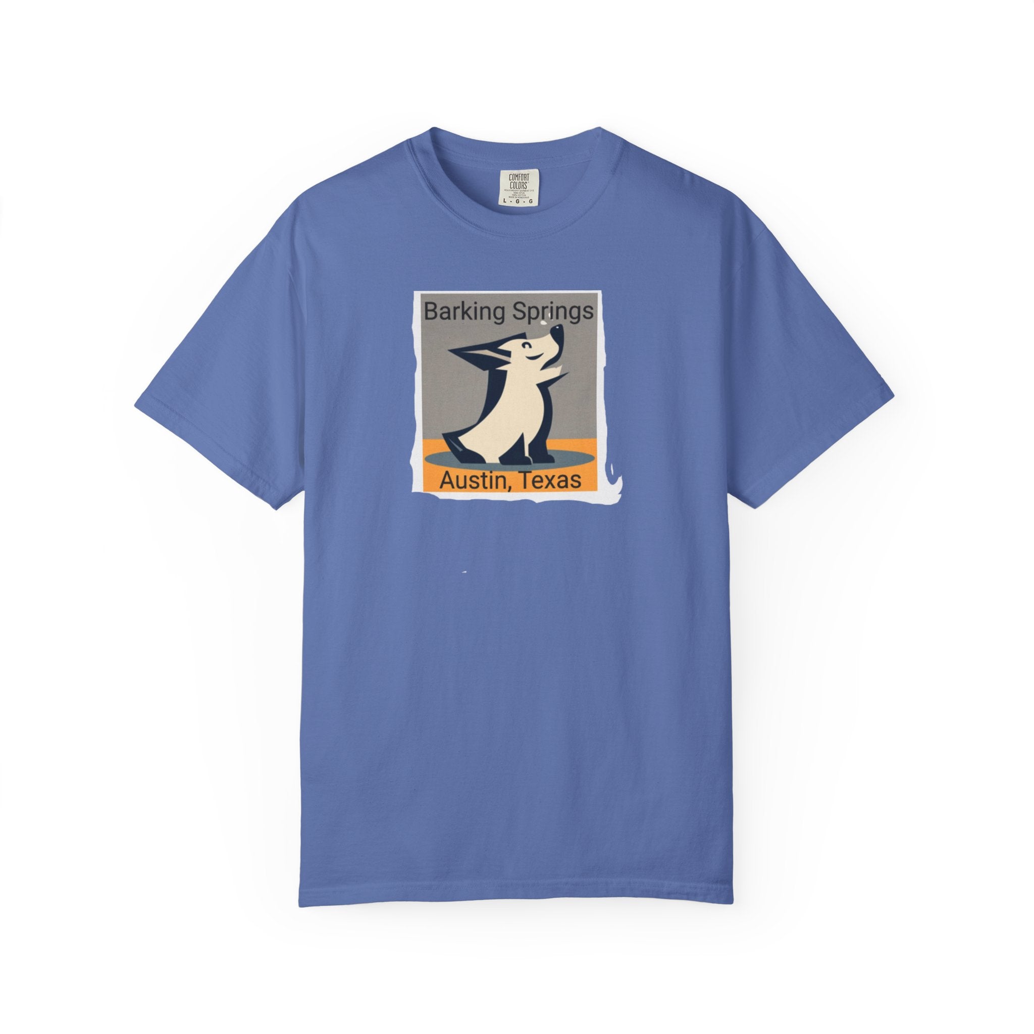 Austin Barking Springs Unisex T-Shirt | Casual Wear, Gift for Dog Lovers, Travel Souvenir, Unique Austin Design, Comfortable Cotton Tee