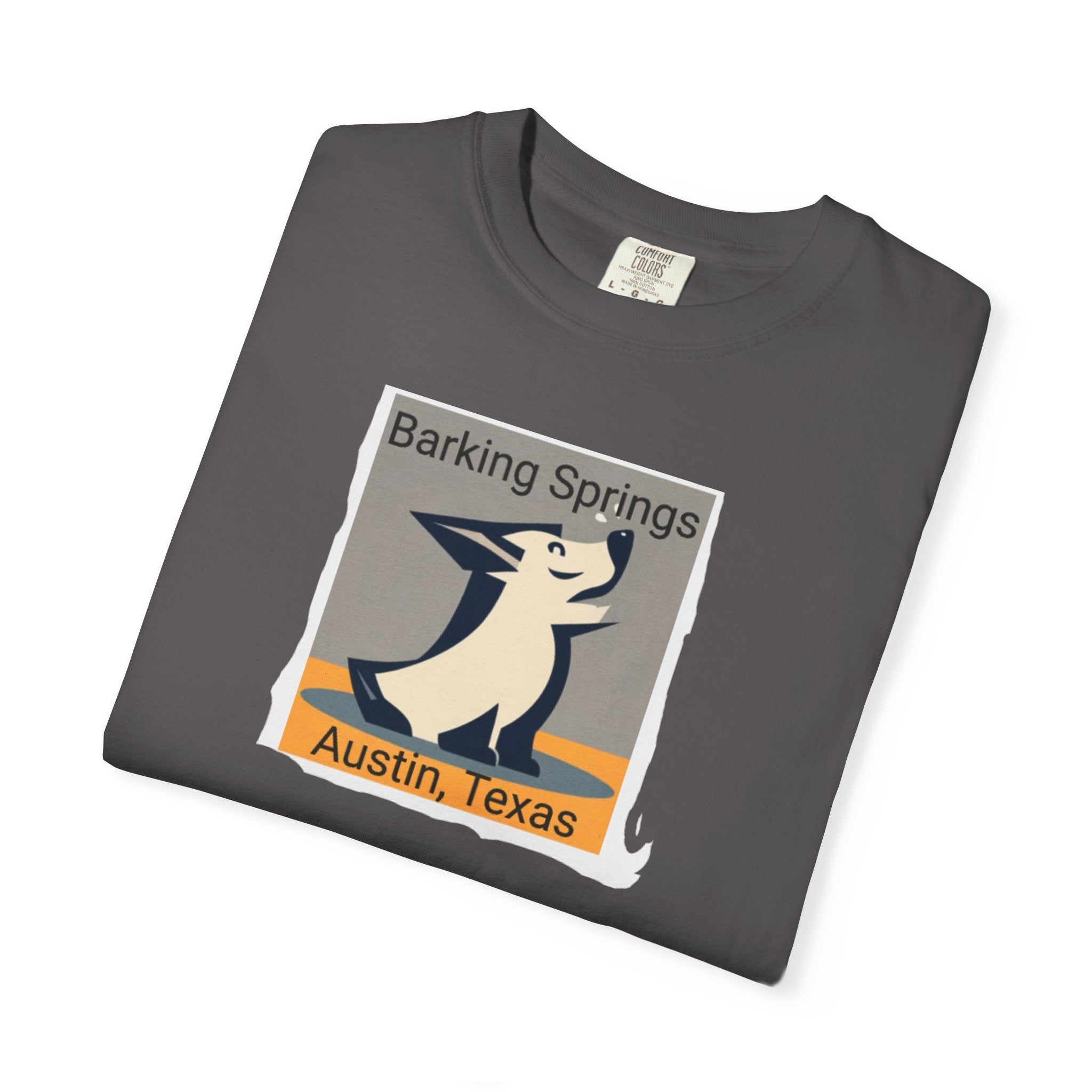 Austin Barking Springs Unisex T-Shirt | Casual Wear, Gift for Dog Lovers, Travel Souvenir, Unique Austin Design, Comfortable Cotton Tee