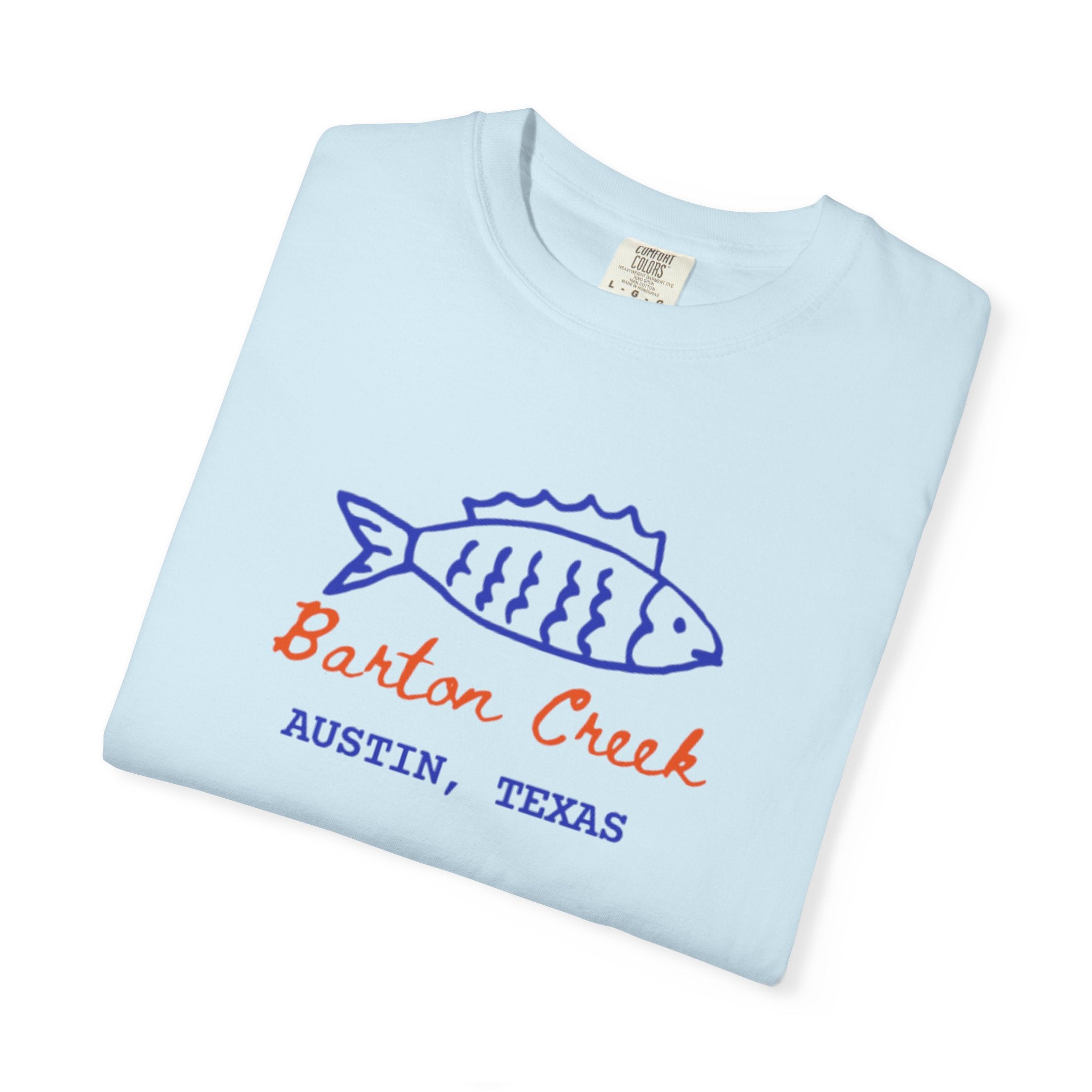Austin Barton Creek T-Shirt, Casual Summer Tee, Gift for Fishermen, Texas Souvenir, Relaxed Fit Clothing