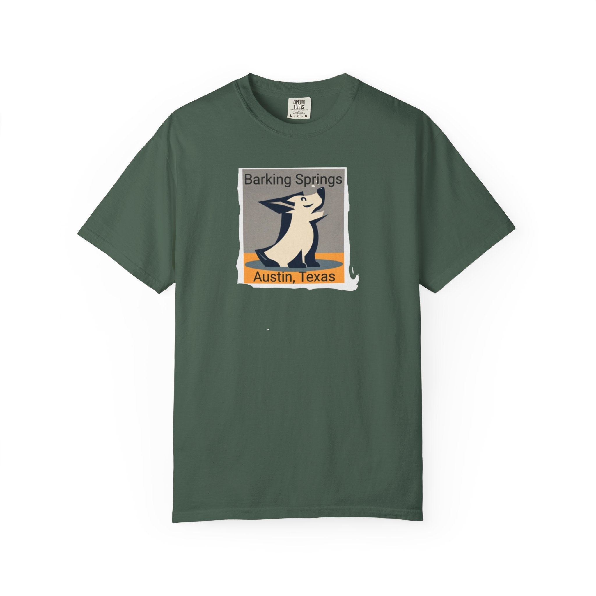 Austin Barking Springs Unisex T-Shirt | Casual Wear, Gift for Dog Lovers, Travel Souvenir, Unique Austin Design, Comfortable Cotton Tee